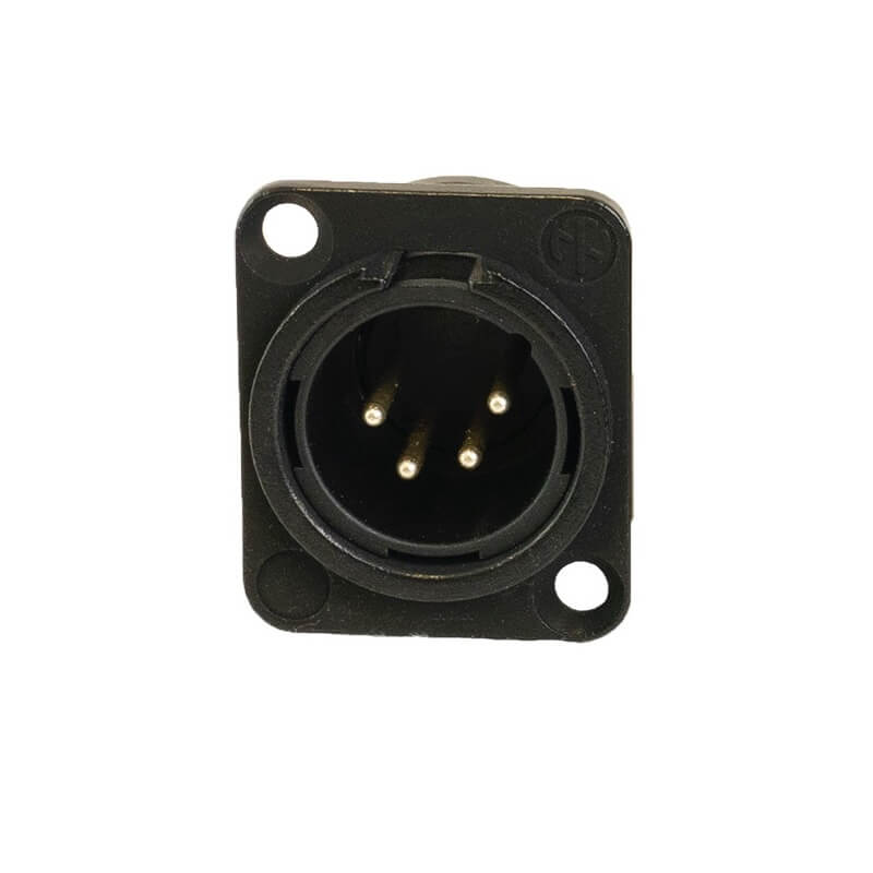 Ace Backstage C-15139 - Connectrix Male XLR 4-Pin Solder Connector, front