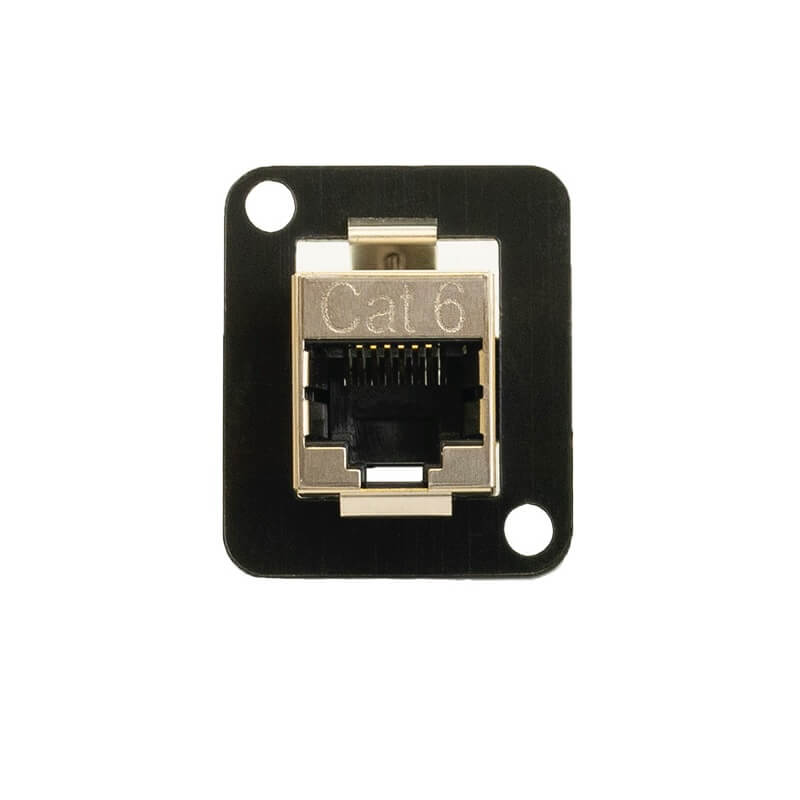 Ace Backstage C-25144 - Connectrix RJ45 Cat6 Shielded Feed Thru Connector, front