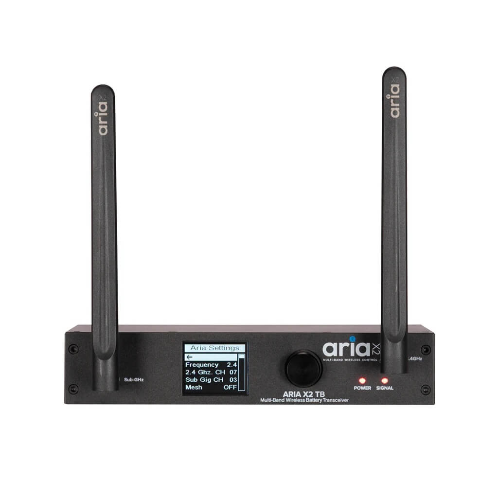 ADJ Aria X2 TB - AC or Battery Powered Wireless DMX Transceiver, front