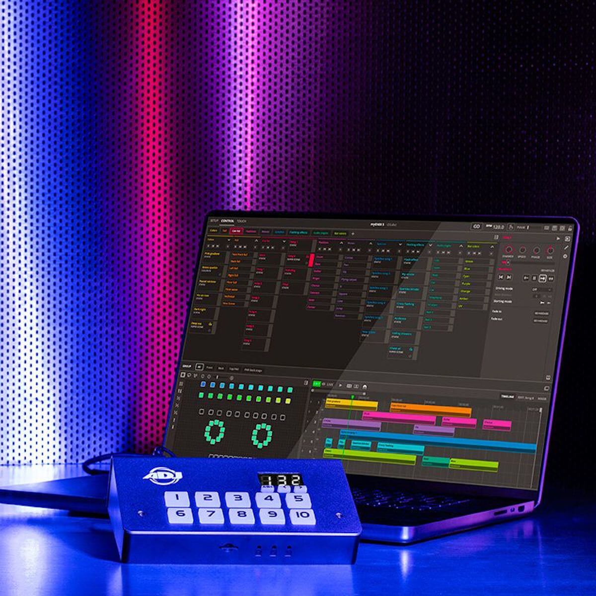 ADJ myDMX 5 - 2 Universe USB-C DMX Interface with App Based Control, studio