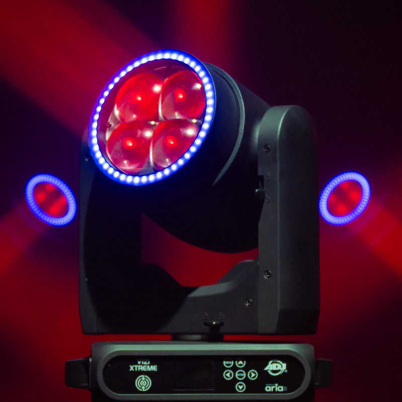 ADJ Vizi Xtreme - LED Beam/Wash Moving Head with FX Ring, red