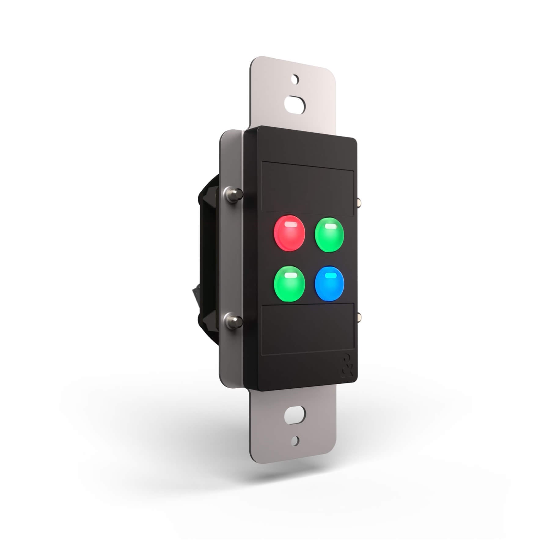 Allen & Heath IP4 - Four Button Wallplate Controller, angled left