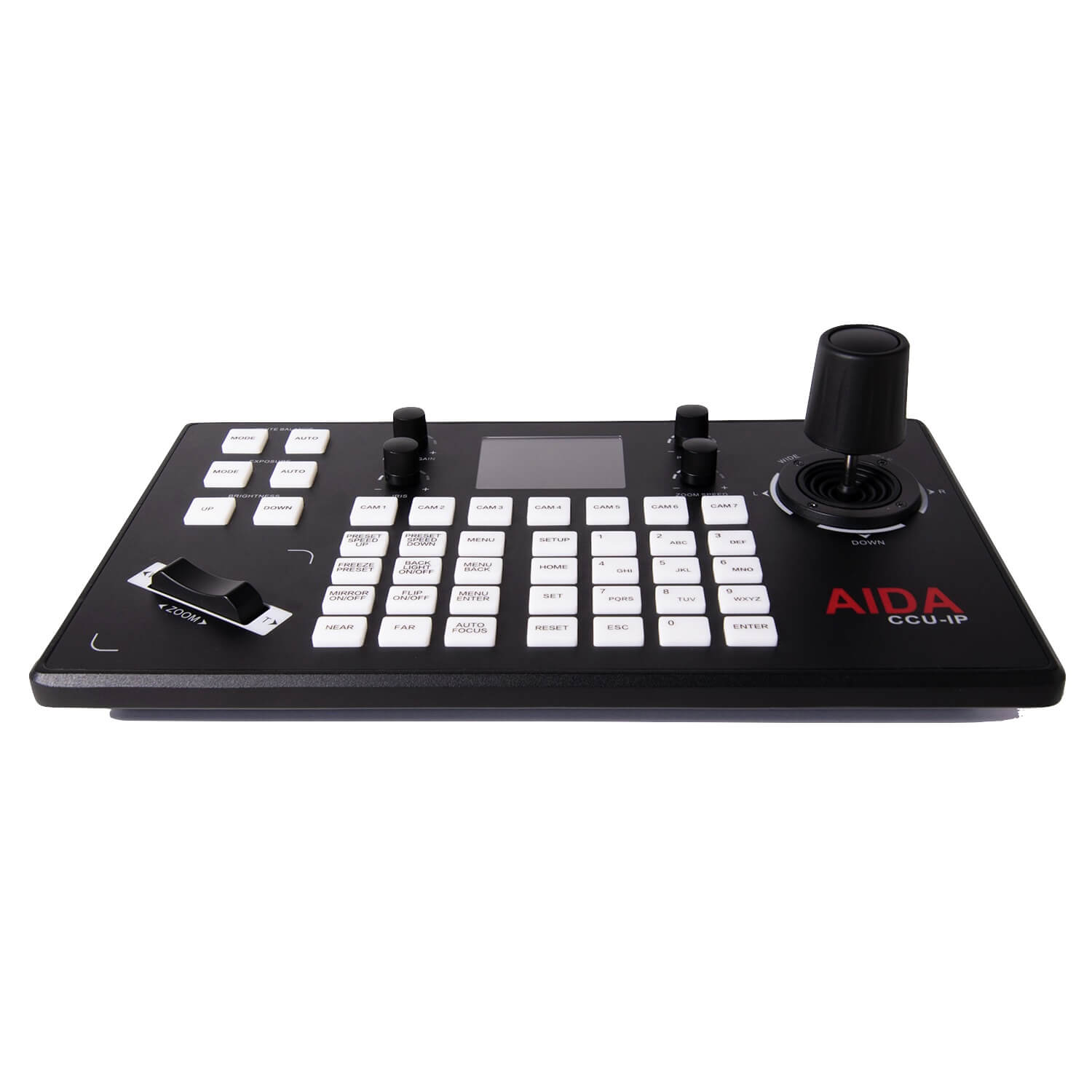 AIDA Imaging CCU-IP - VISCA Serial and IP PTZ Camera Controller, front