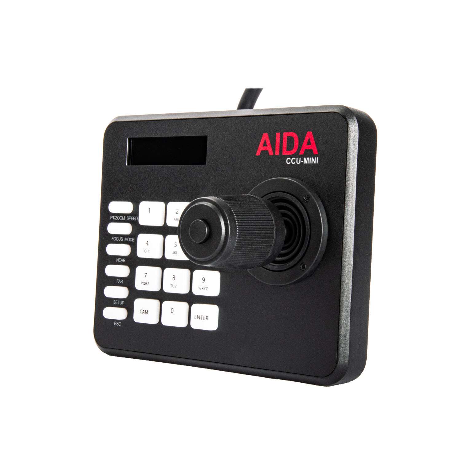 AIDA Imaging CCU-MINI - Compact VISCA Serial and IP PTZ Camera Controller, right angle