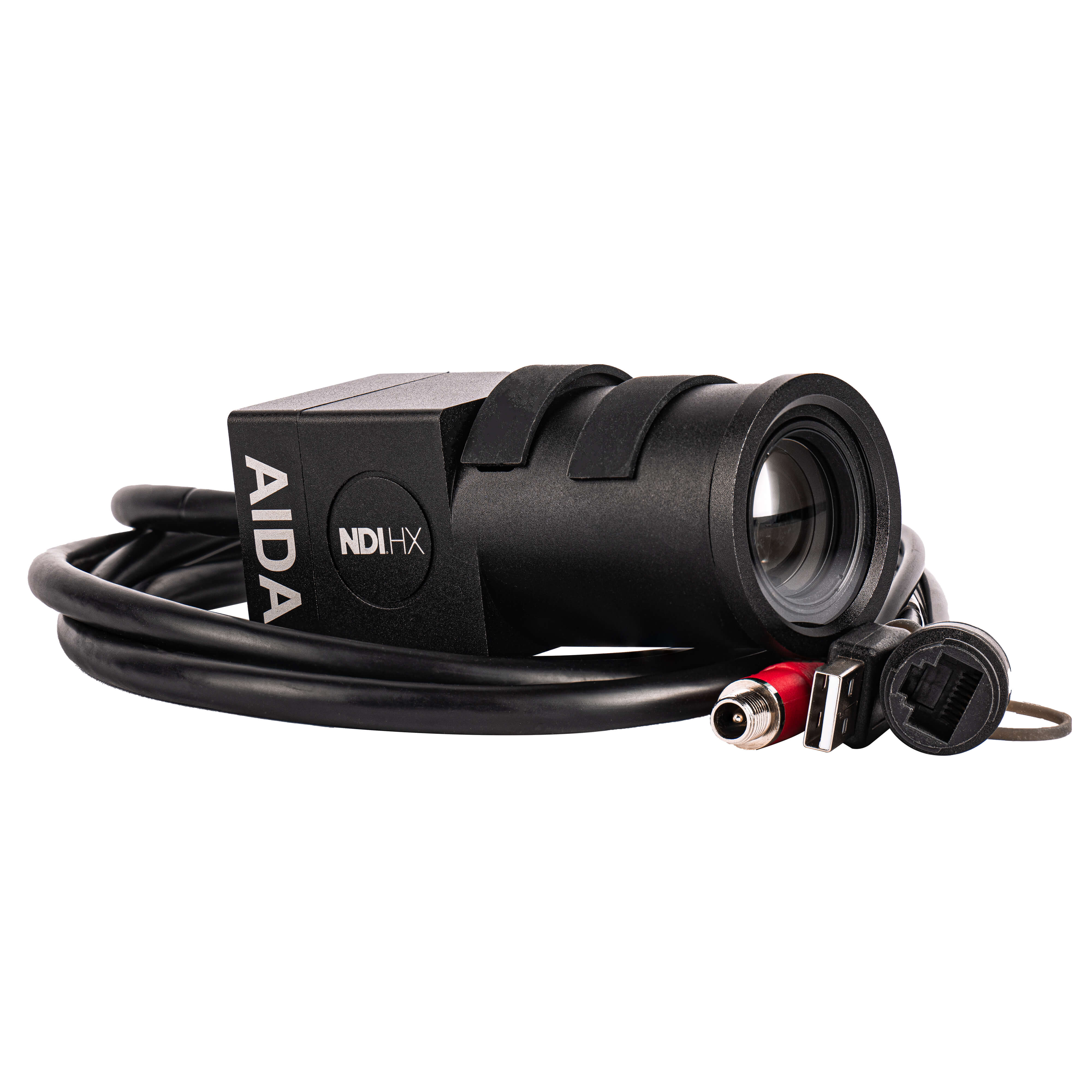 Aida HD-NDI-TF - 1080p HD NDI|HX POV Camera with Telephoto Lens, cable