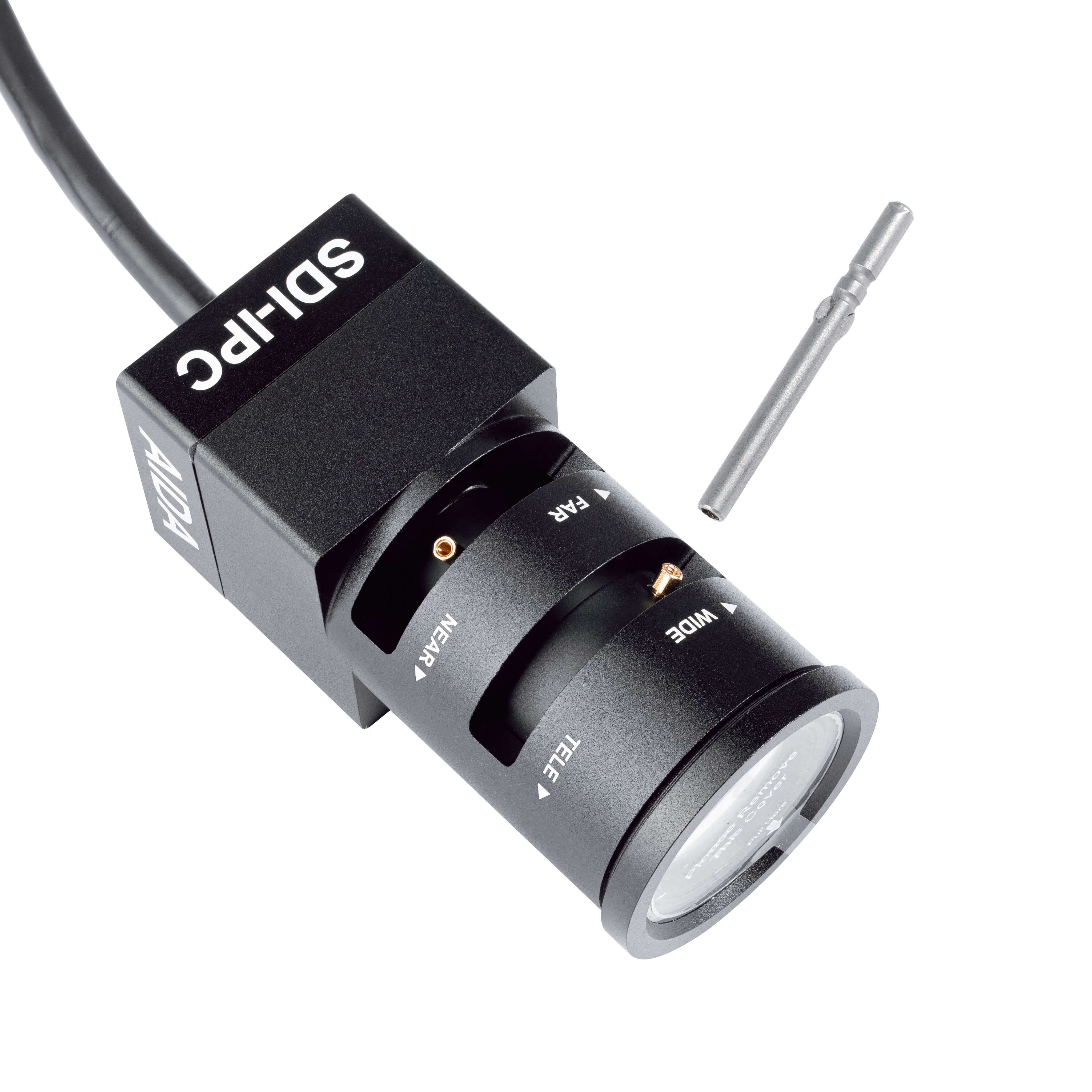 Aida HD3G-IPC-TF - 1080p HD 3G-SDI POV Camera with Telephoto Lens, manual lens adjustment