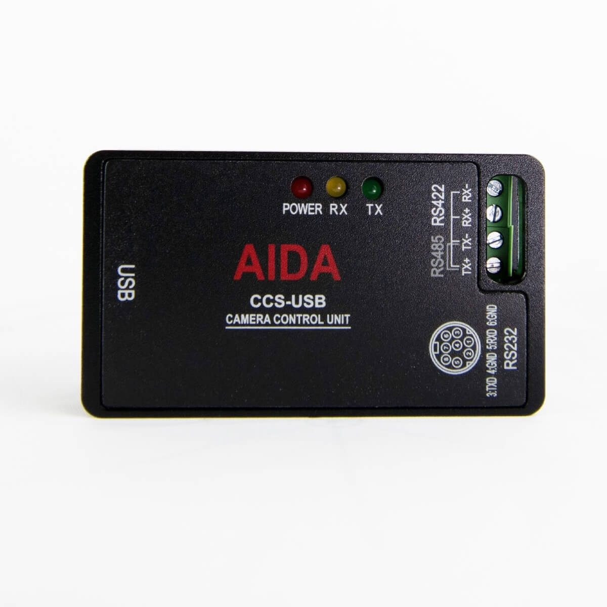 AIDA Imaging CCS-USB - VISCA Camera Control USB Interface for Mac/PC, front
