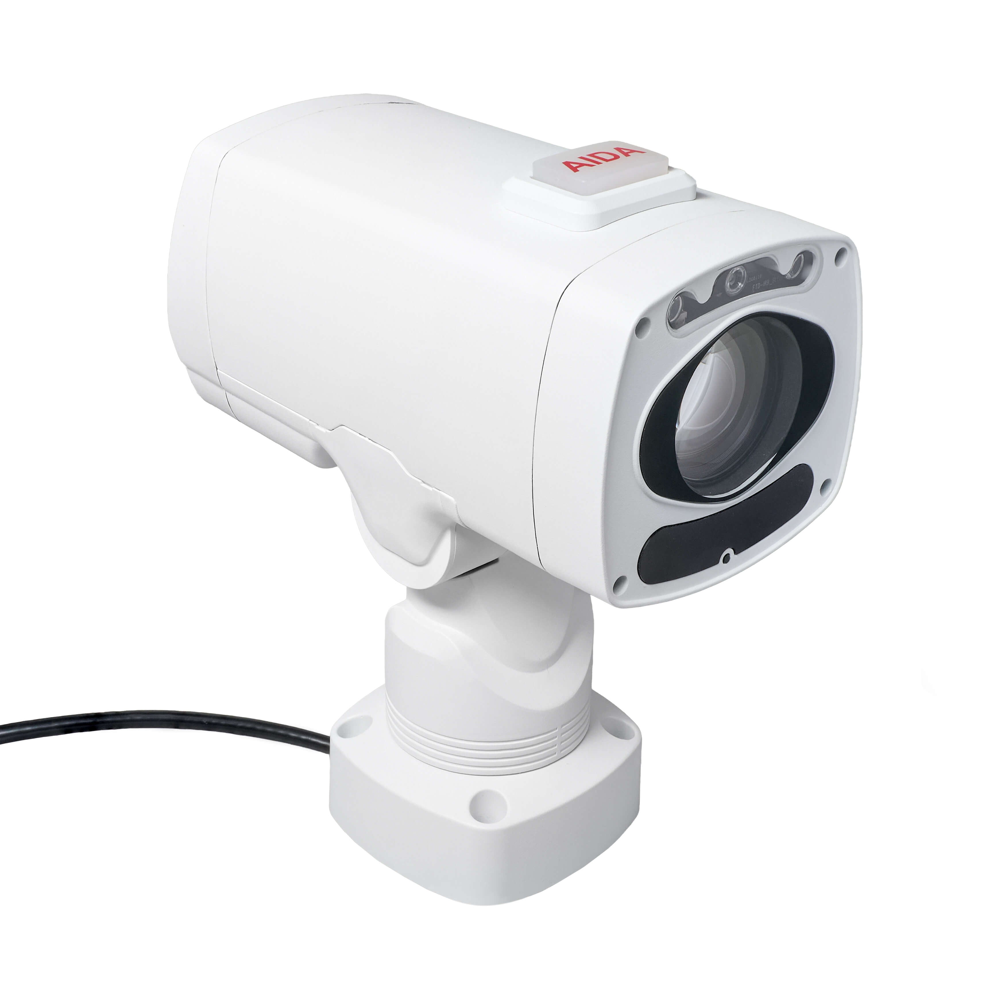 AIDA Imaging PTZ4KWP-NDI3-X30 - 4K Weatherproof PTZ Camera with NDI, top angled view