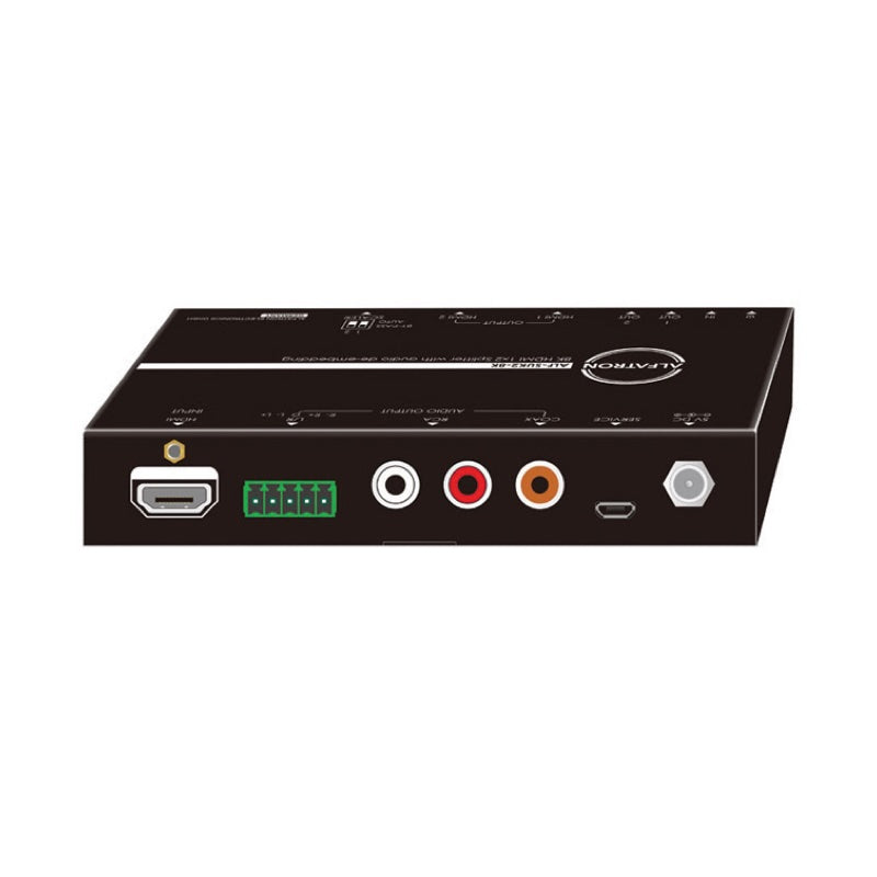 Alfatron SUK2-8K - 1x2 8K HDMI Splitter with Audio De-Embedding, rear