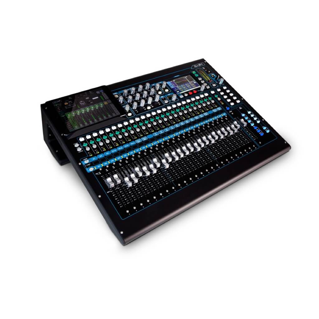 Allen & Heath Qu-24 - 24-Channel Digital Mixer, right angle shown with optional iPad