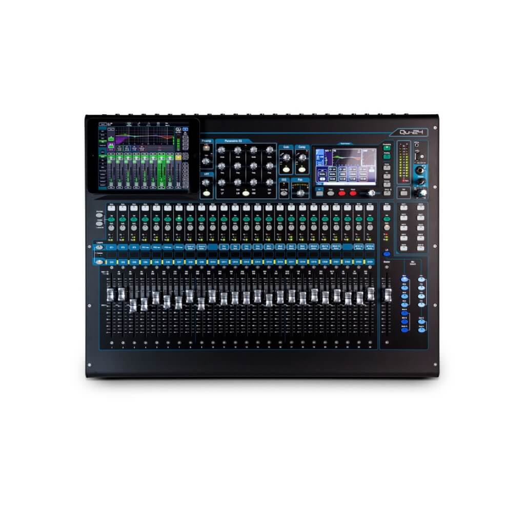 Allen & Heath Qu-24 - 24-Channel Digital Mixer, top shown with optional iPad