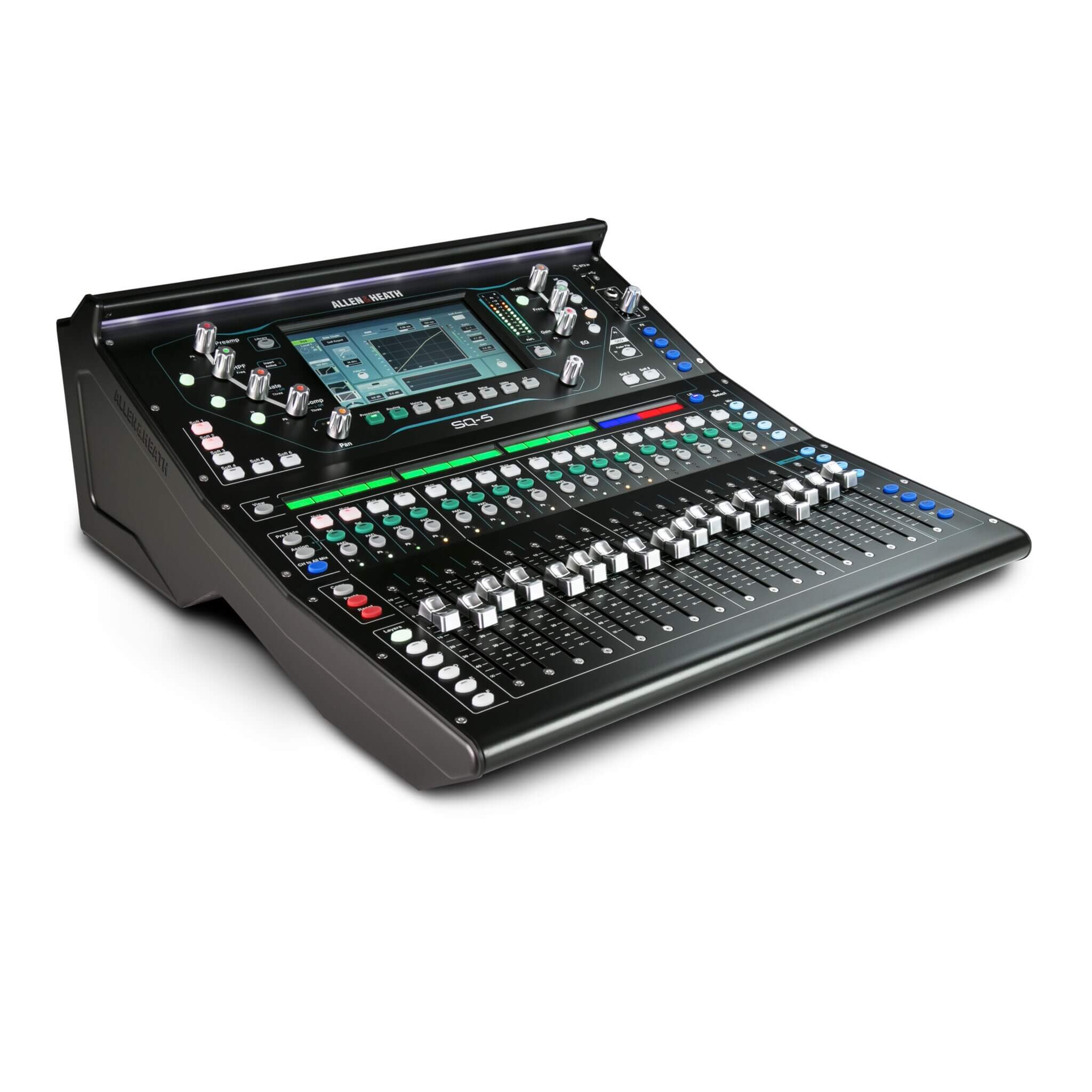 Allen & Heath SQ-5 48-channel Digital Mixer with 17 faders, angle right