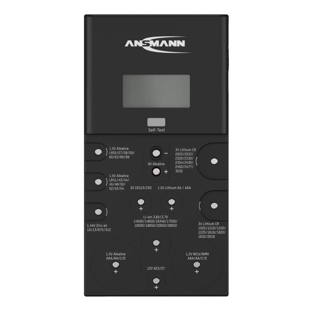 Ansmann Energy Check LCD - Universal Battery Tester with LCD Display, front