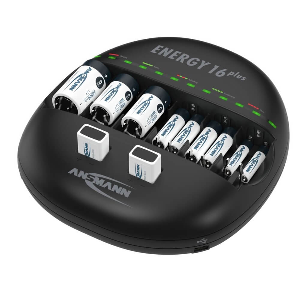 Ansmann Energy 16 Plus - Desktop Battery Charging Station, angle full
