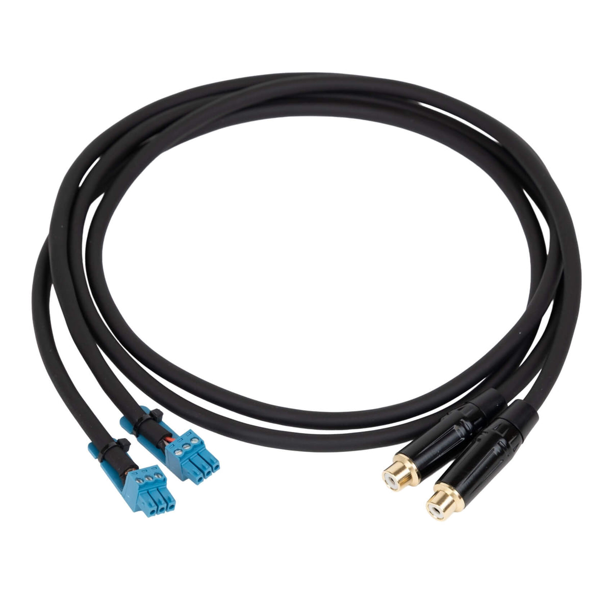 Ashly CBL-RCAF-3.5EBLKF-U - RCA-F to Euroblock-F Adapter Cable, 3ft, 2 pack