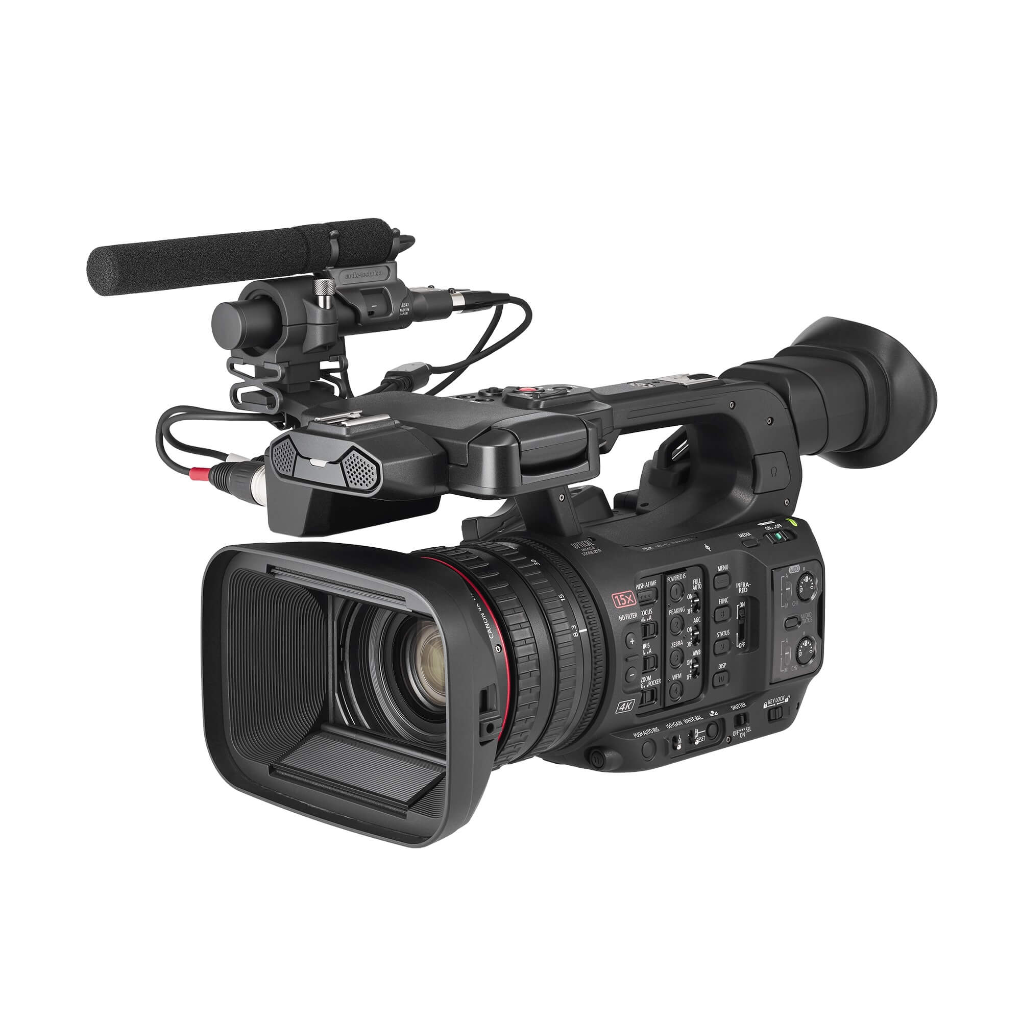 Audio-Technica BP350ST-UL - Camera-Mount Brodcast MS Stereo Microphone, installed