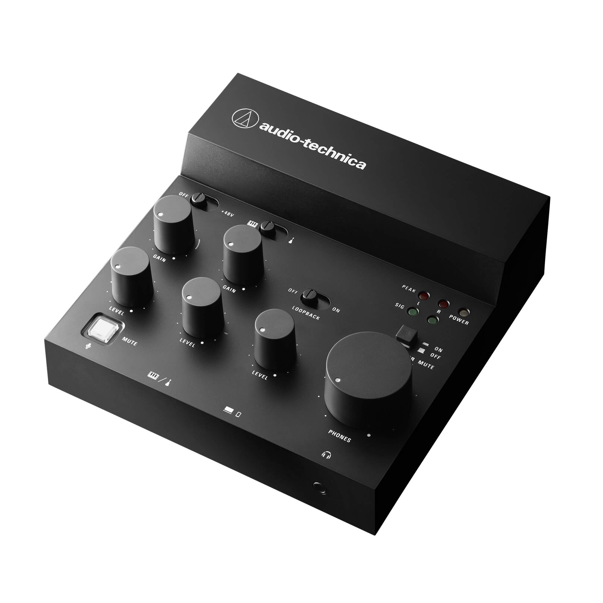 Audio-Technica AT-UMX3 - Livestreaming USB Audio Mixer, angle