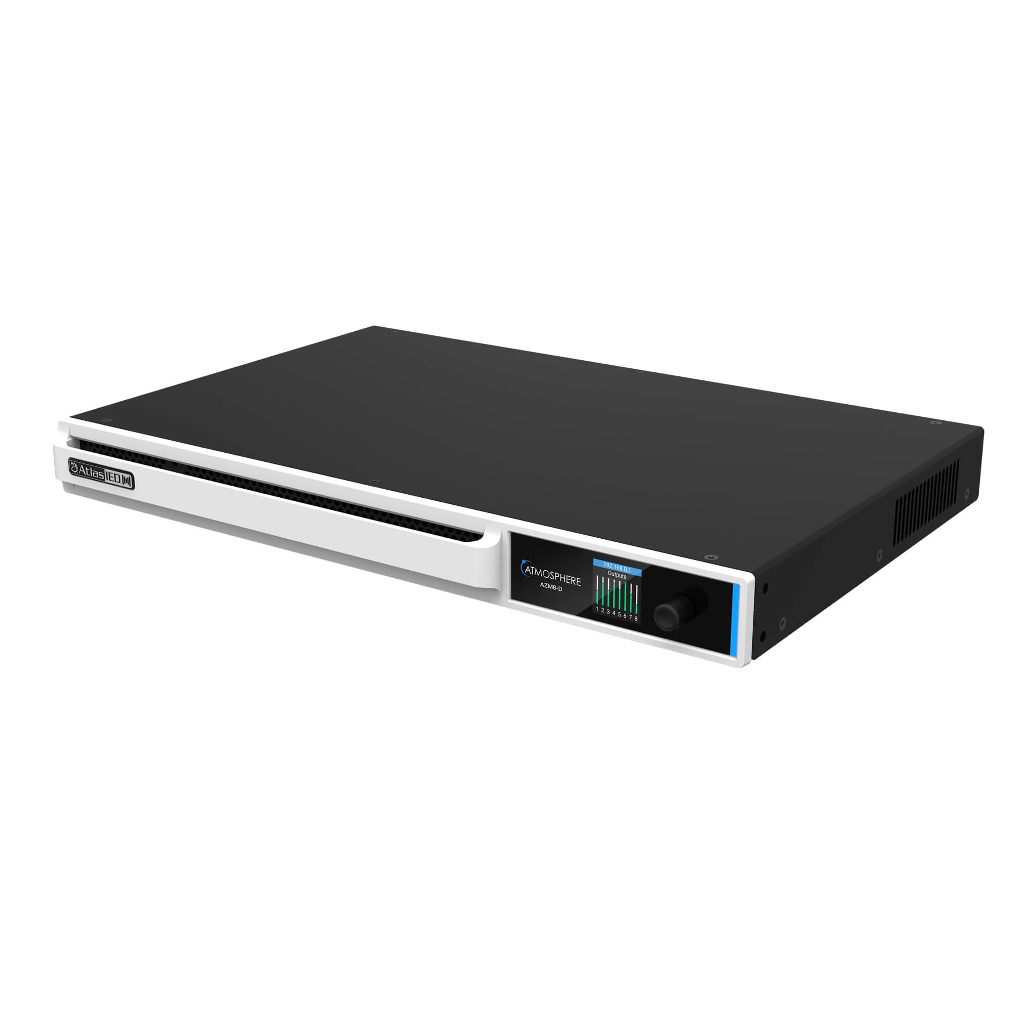 AtlasIED AZM8-D - Atmosphere 8-Zone Audio Processor with Dante, angle