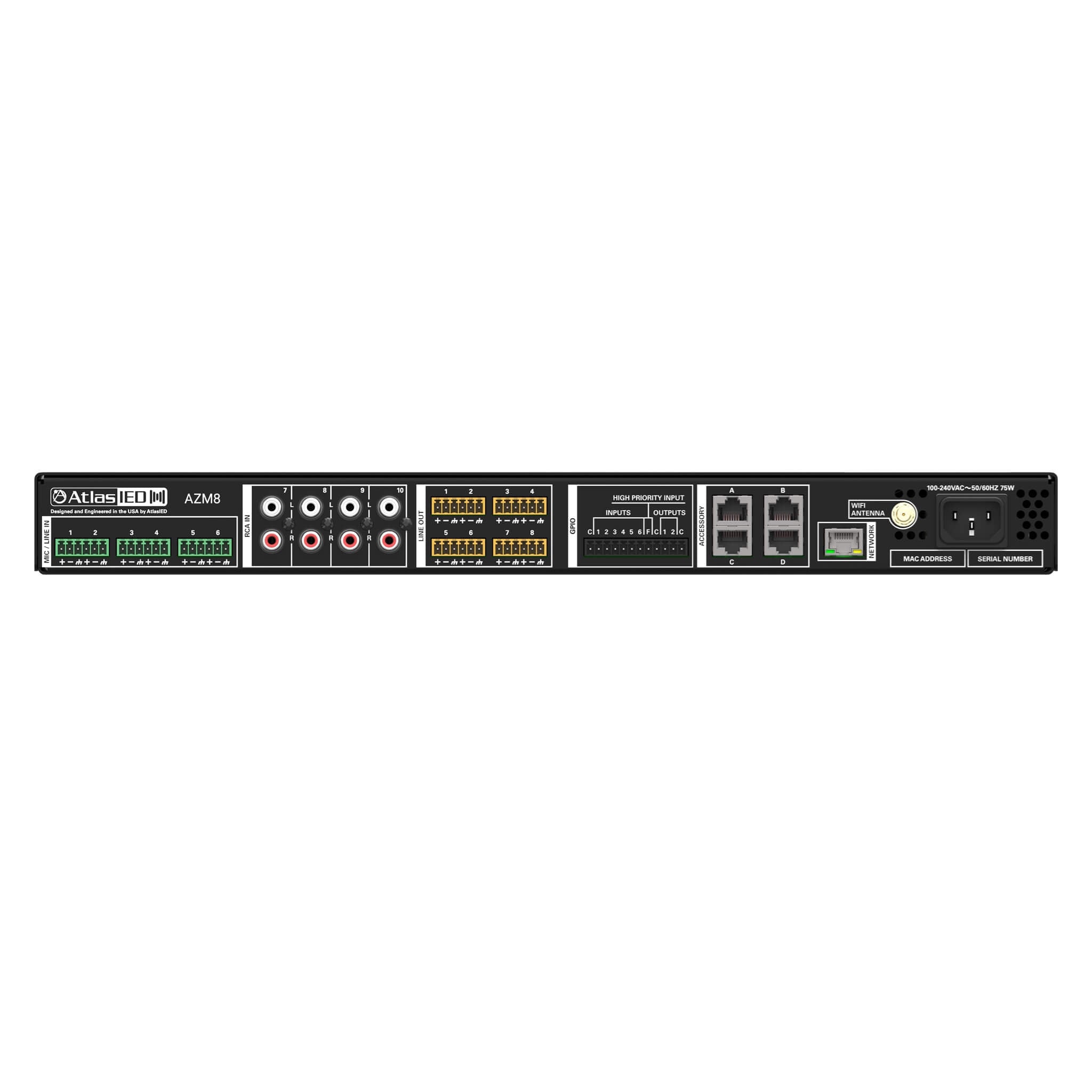 AtlasIED AZM8 - Atmosphere 8-Zone Audio Processor