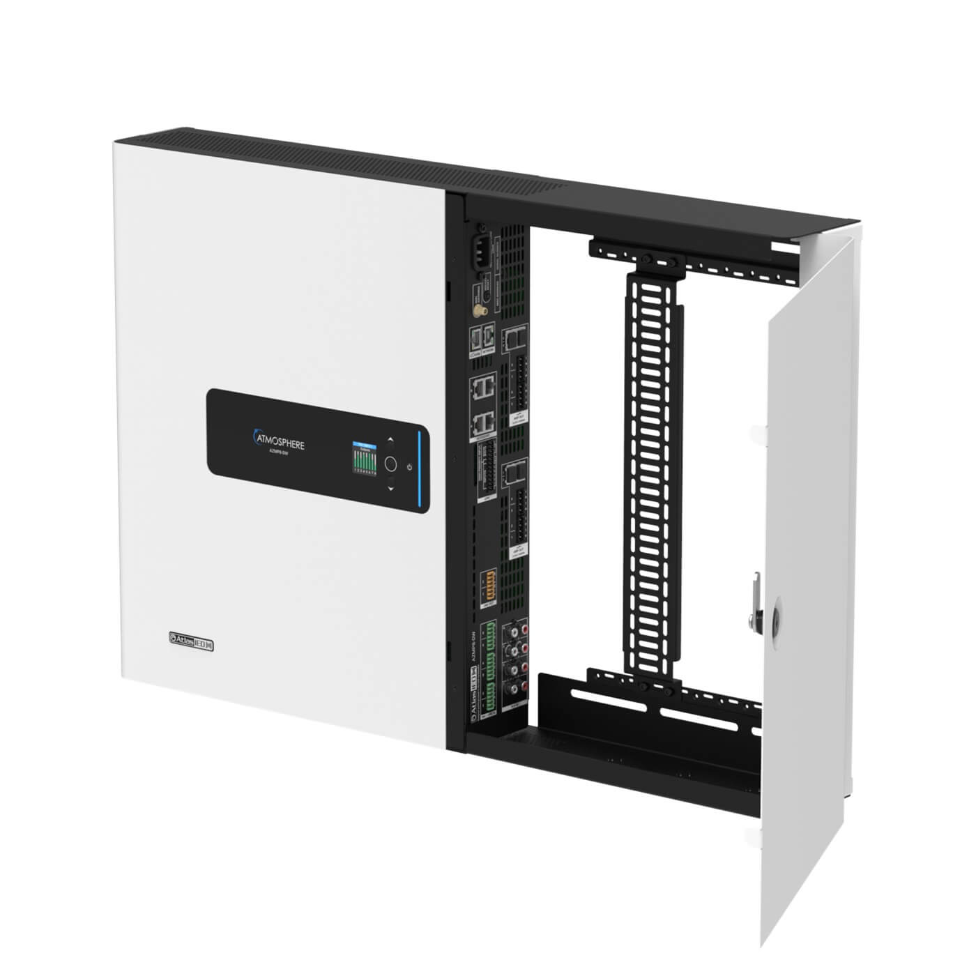 AtlasIED AZMP8-DW - Atmosphere 8-Zone Signal Processor with 1200W Amplifier and Dante, angle open