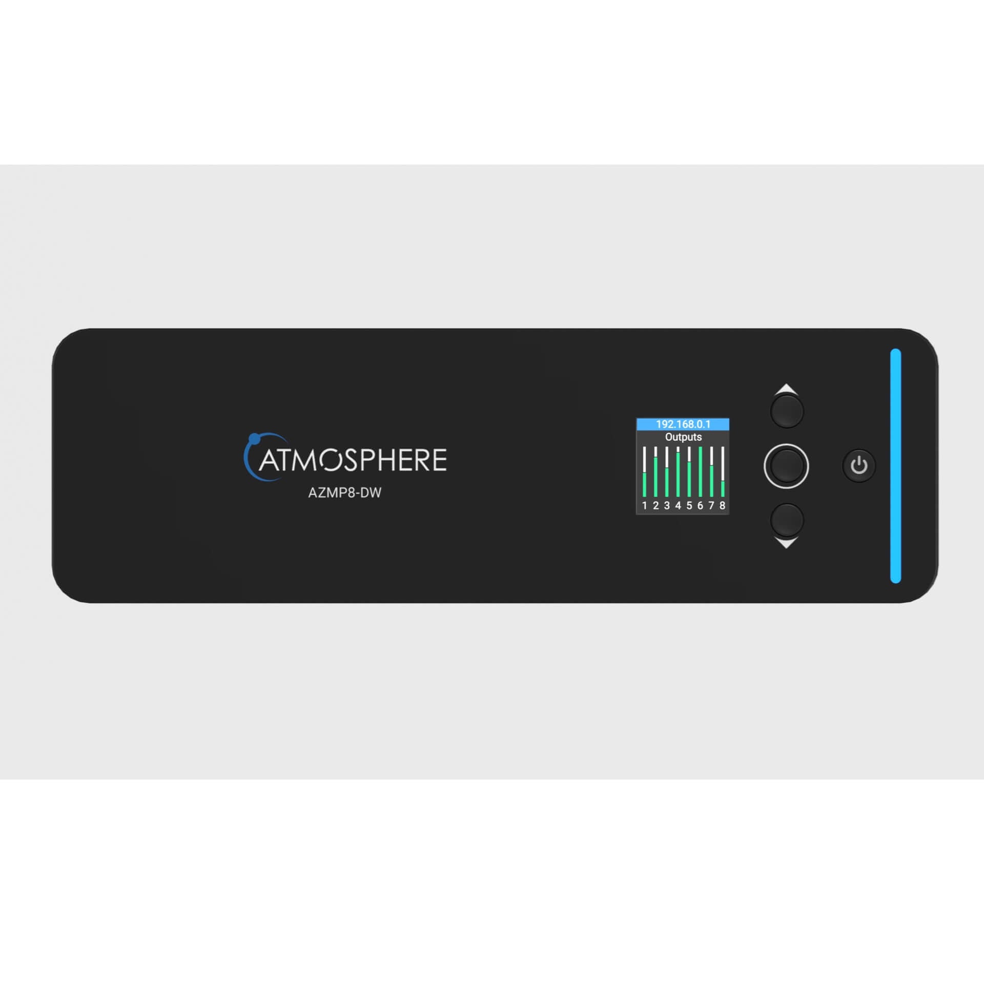 AtlasIED AZMP8-DW - Atmosphere 8-Zone Signal Processor with 1200W Amplifier and Dante, panel
