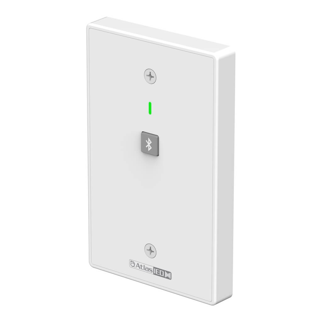AtlasIED DMA-BT - Bluetooth Audio Receiver Wall Plate, angled