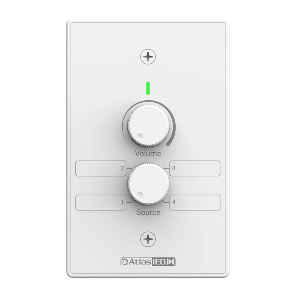 AtlasIED DMA-VS - Volume and Source Selection Wall Plate, front