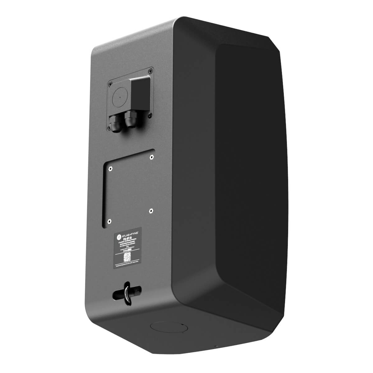 AtlasIED FS-8T-B - 8-in IsoFlare Premium Surface-Mount Speaker, rear angle