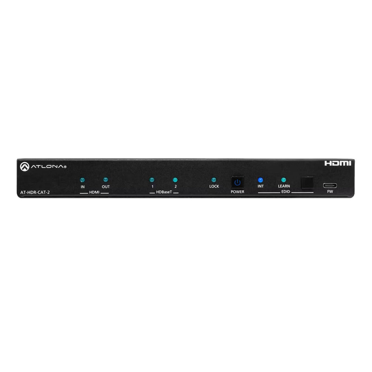 Atlona AT-HDR-CAT-2 - 1x2 4K HDR HDMI to HDBaseT Distribution Amp, front