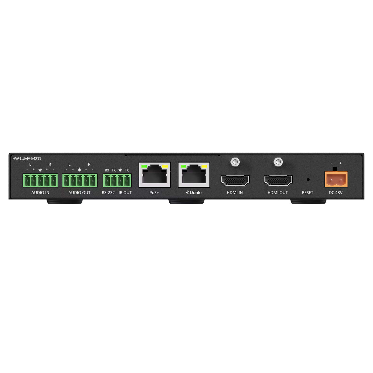 Atlona HW-LUMA-E4211 - H.264 and H.265 Networked AV Encoder, rear