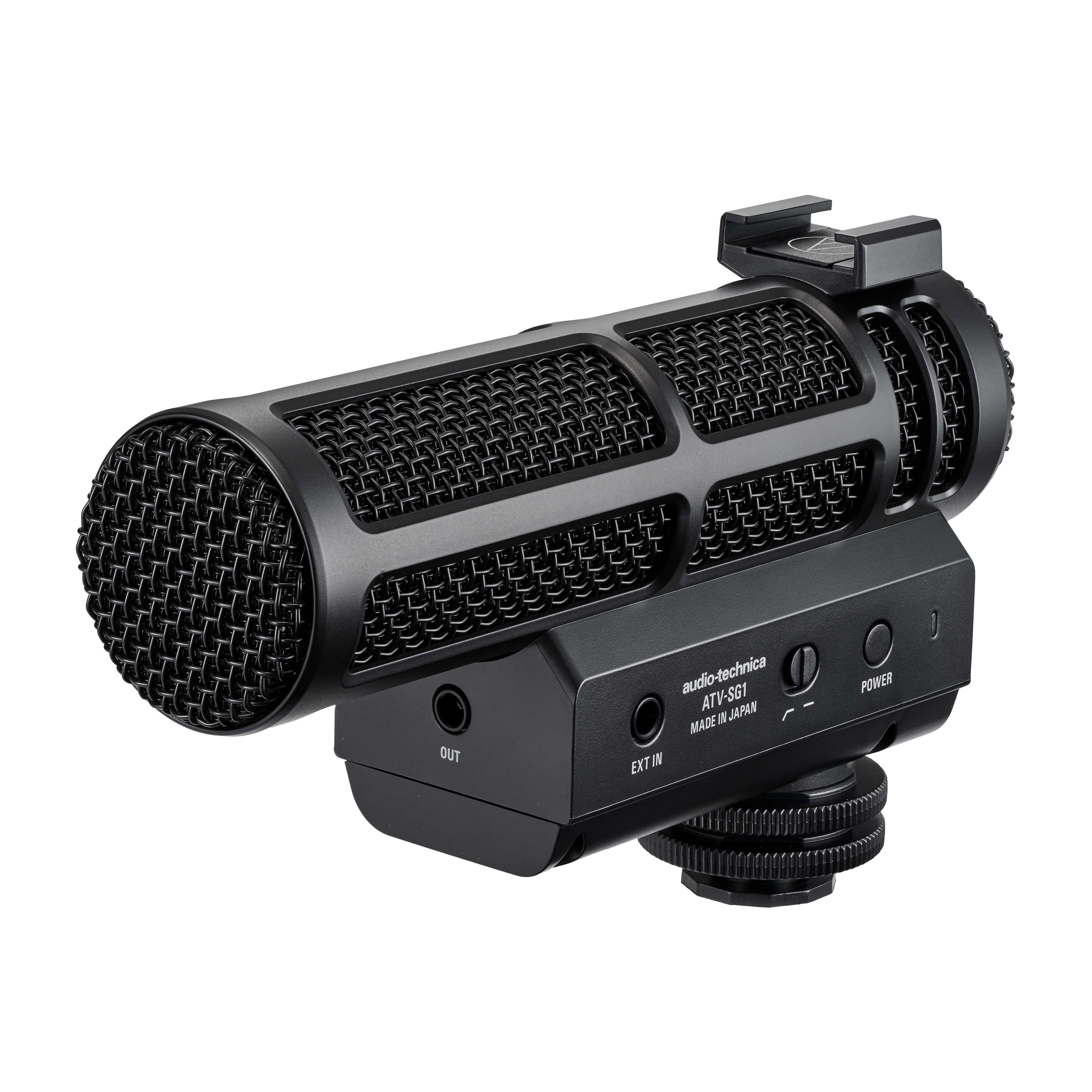 Audio-Technica ATV-SG1 - USB Rechargeable On-camera Shotgun Microphone, angle front