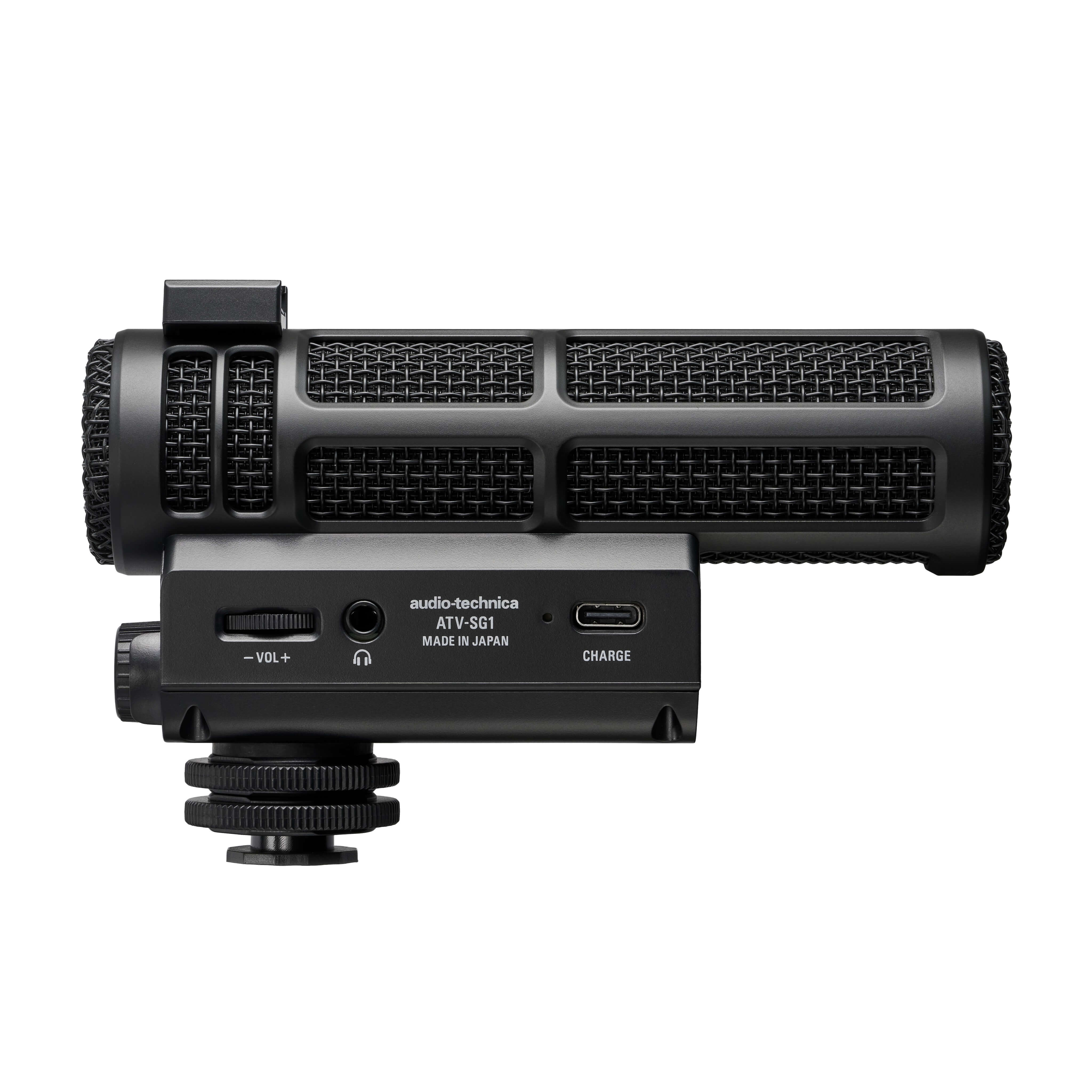 Audio-Technica ATV-SG1 - USB Rechargeable On-camera Shotgun Microphone, right side