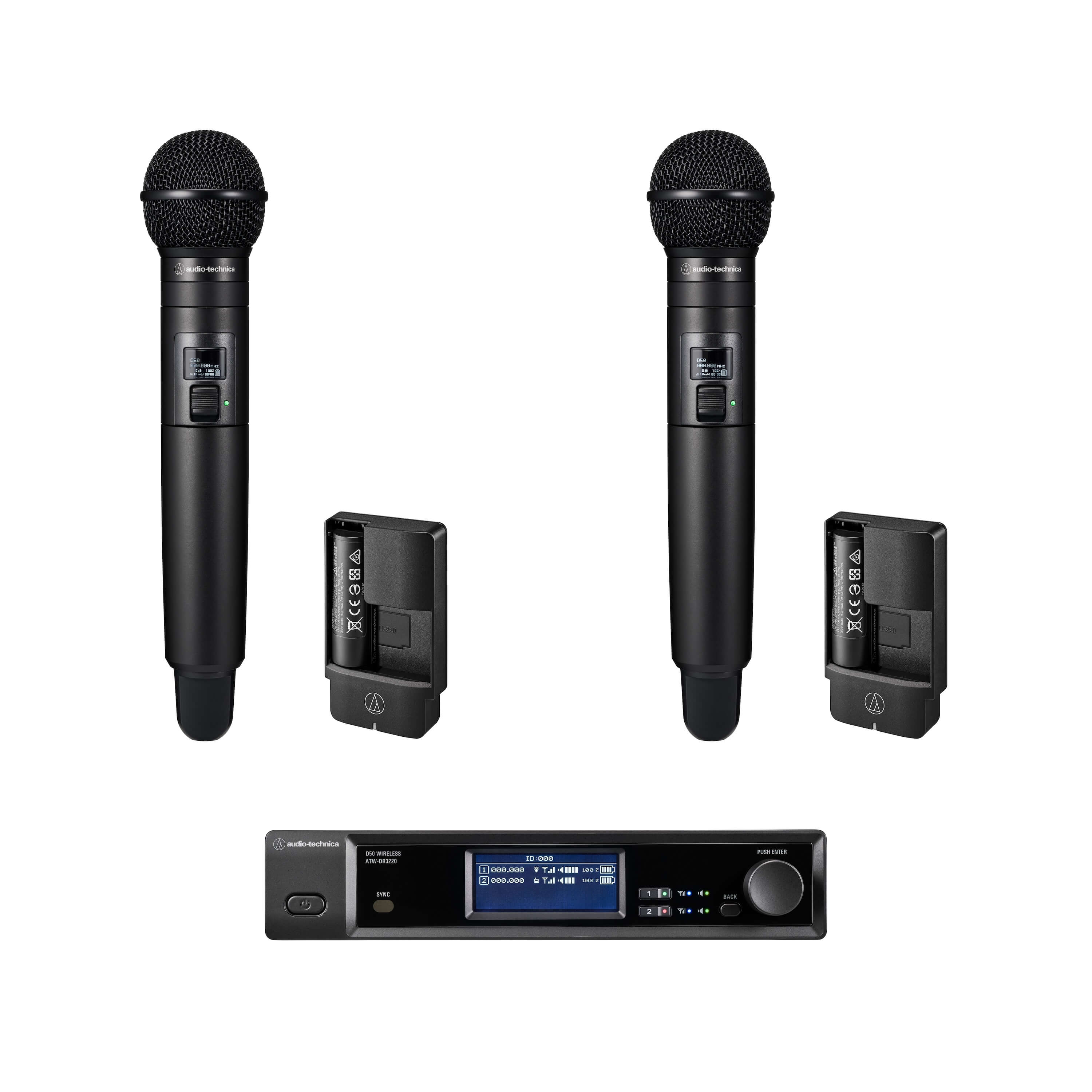 Audio-Technica ATW-D50-DRX-2H - D50 2-Ch Handheld System