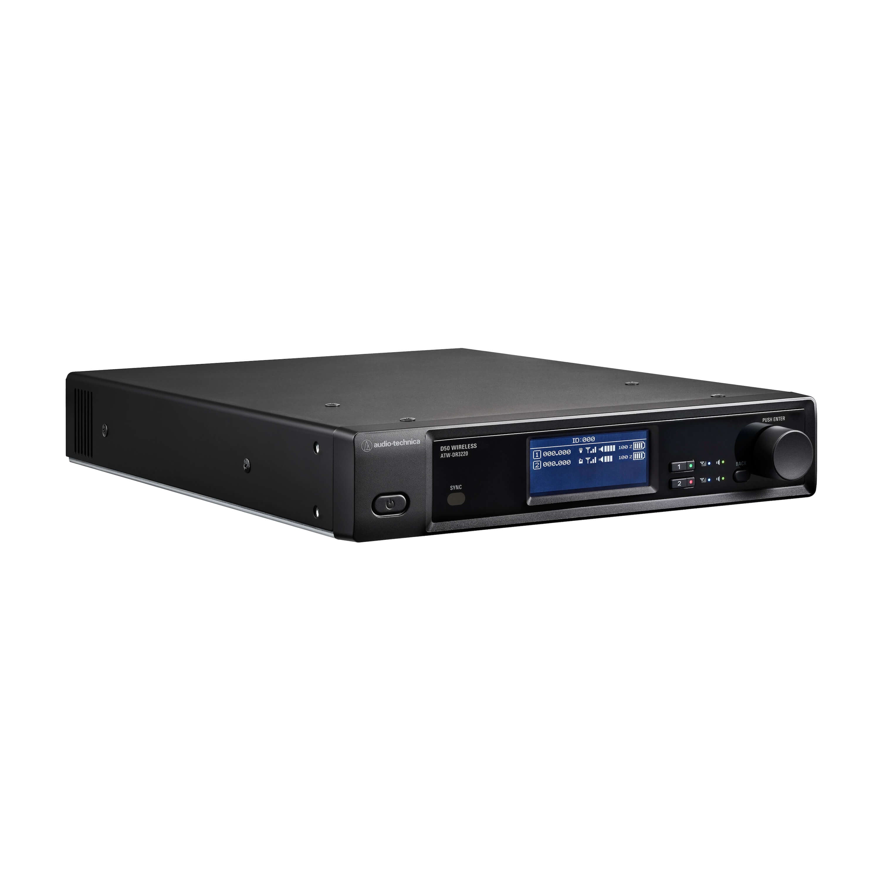 Audio-Technica ATW-DR3220LK - D50 2-Ch LINK-Enabled Receiver, angled