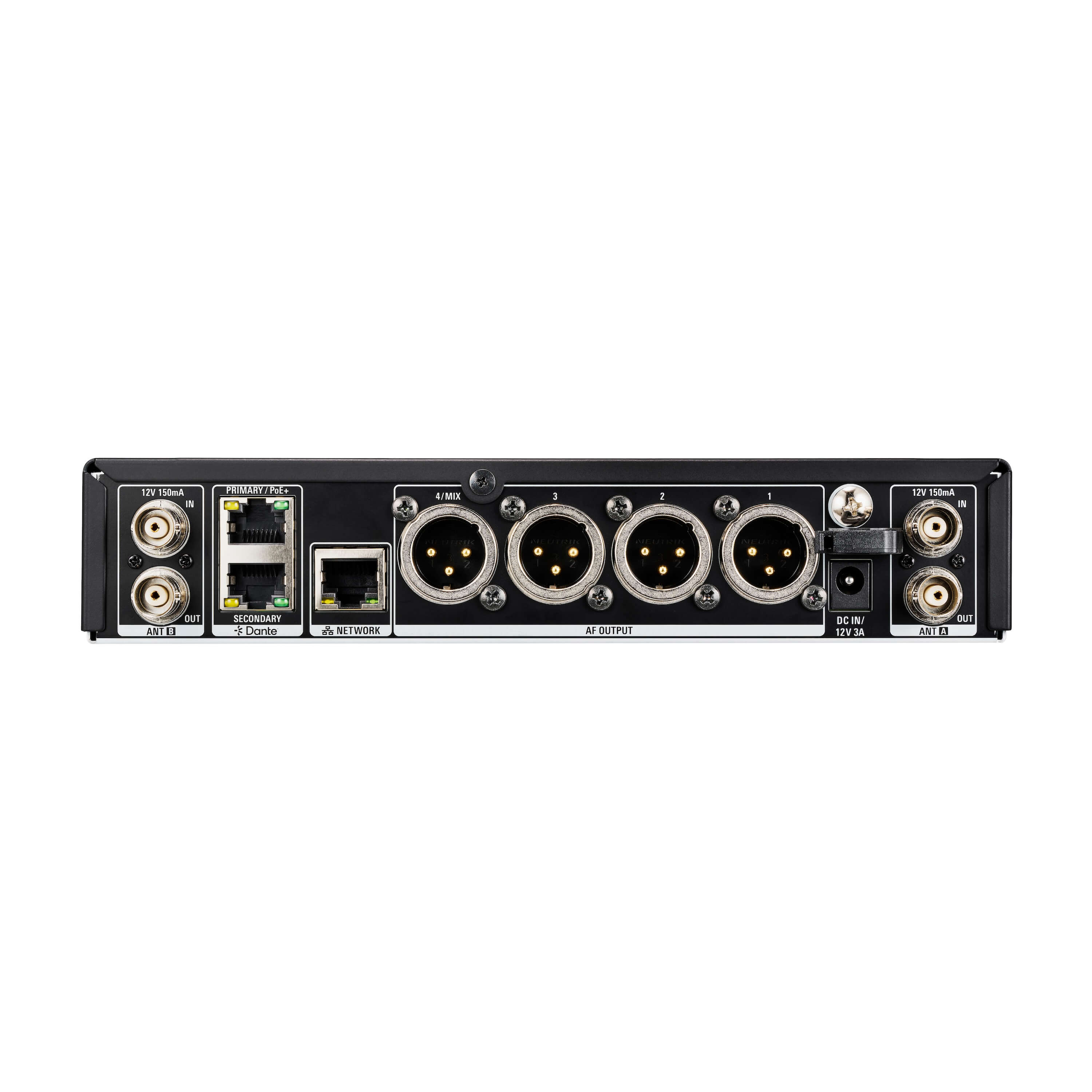 Audio-Technica ATW-DR3240DAN - D50 4-Ch Dante-Enabled Receiver, rear