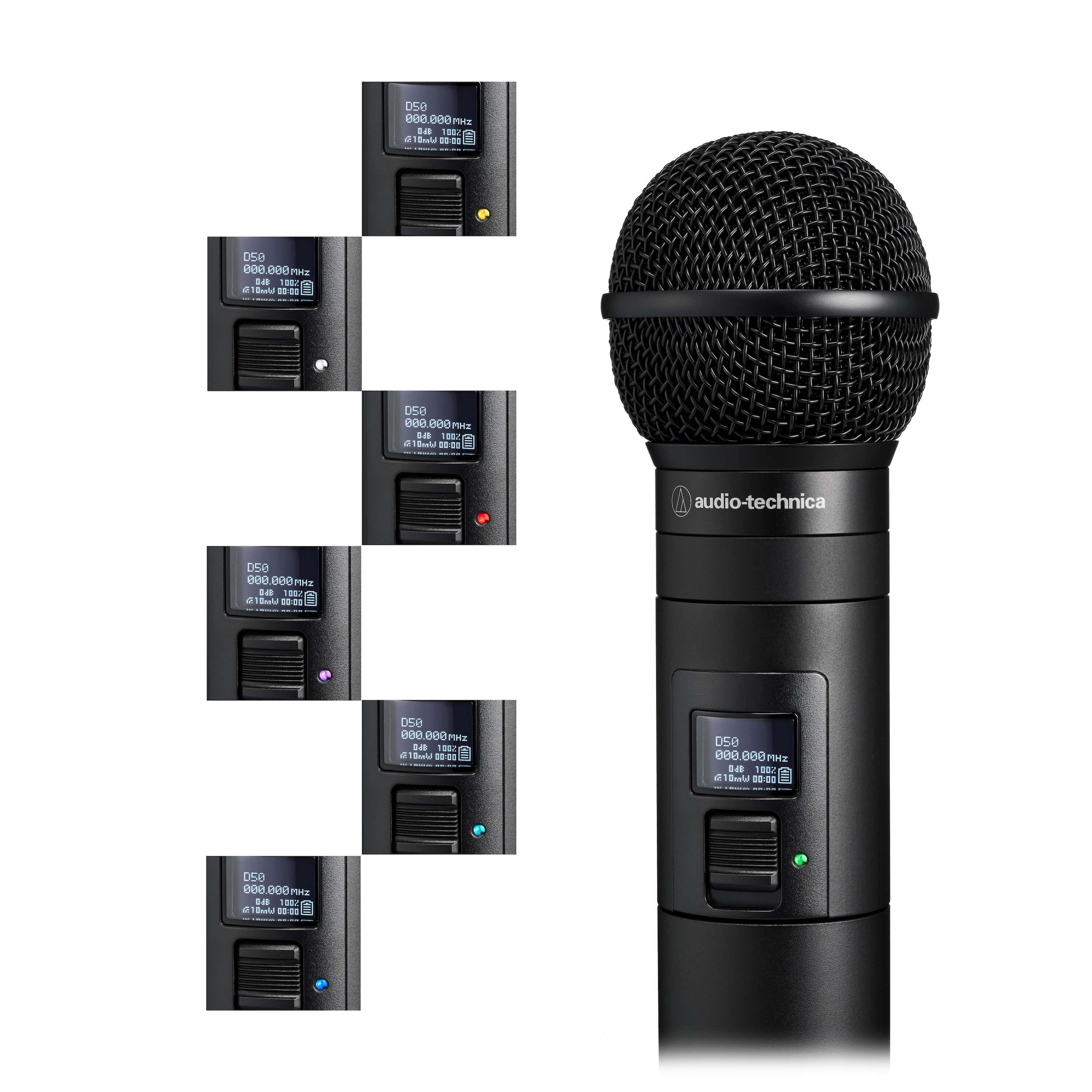 Audio-Technica ATW-DT3202/C510DF2 - D50 TX510 Handheld Transmitter, channel indicators