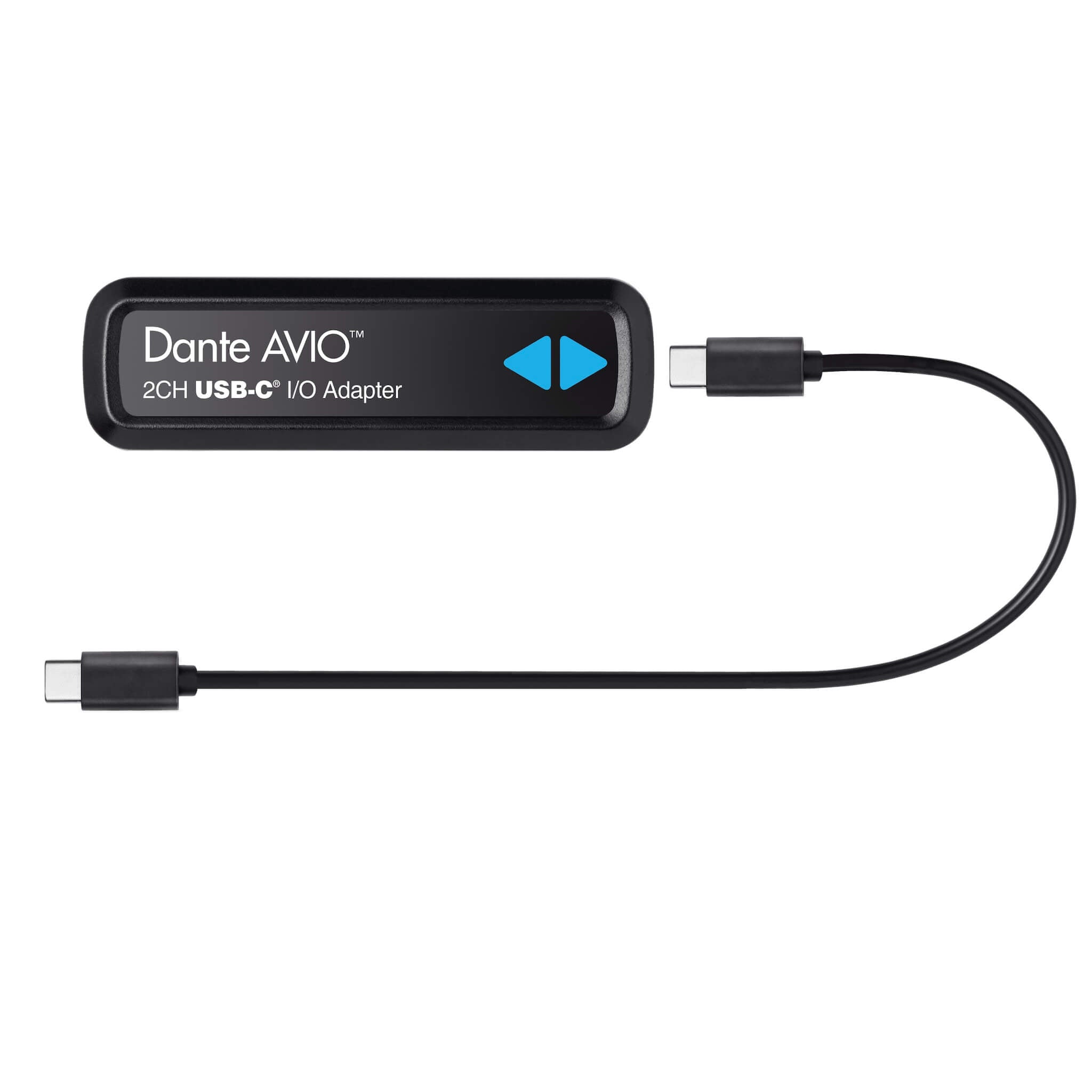 Audinate Dante AVIO 2-Channel USB-C I/O Adapter, unplugged