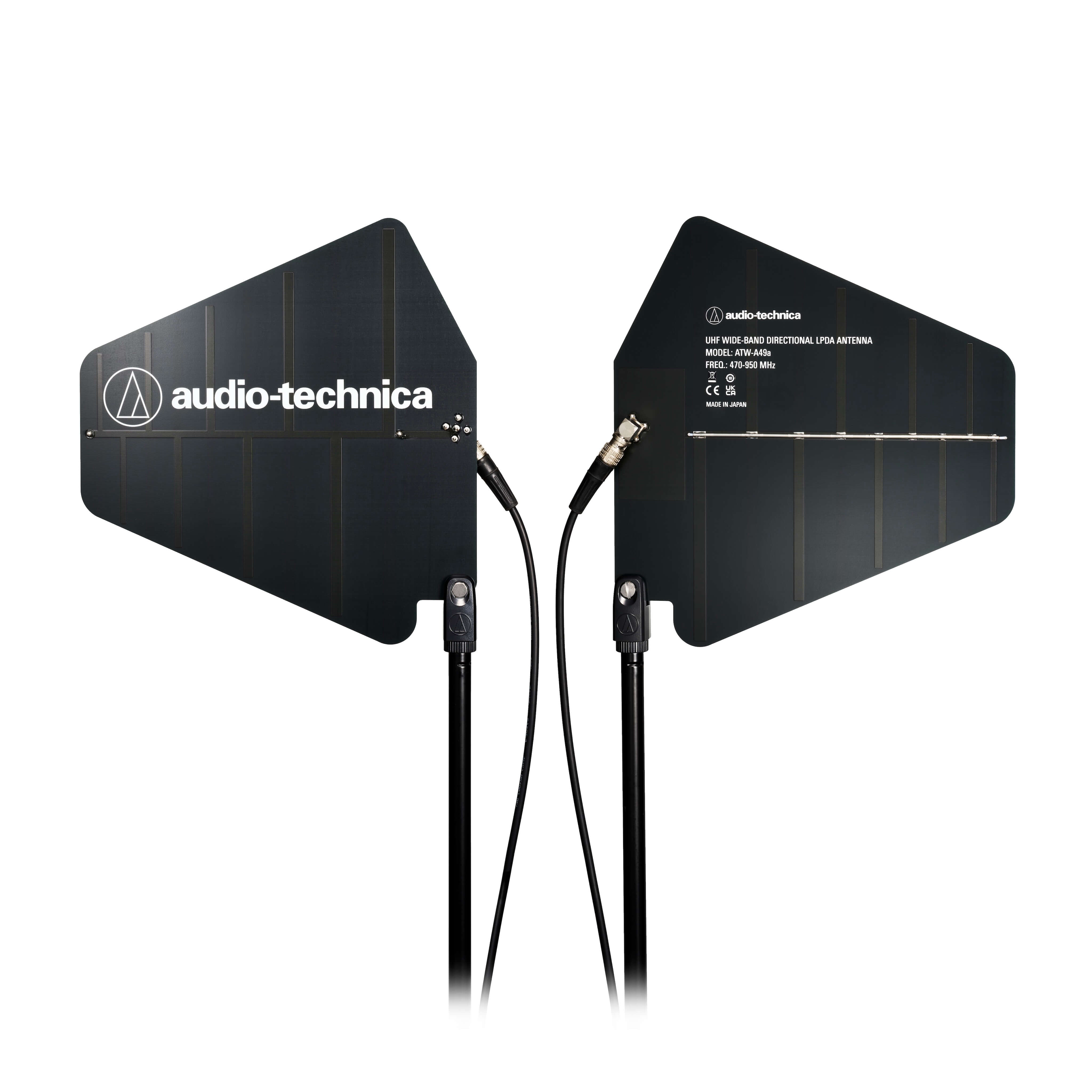 Audio-Technica ATW-A49A - Directional UHF LPDA Antenna Pair, mounted
