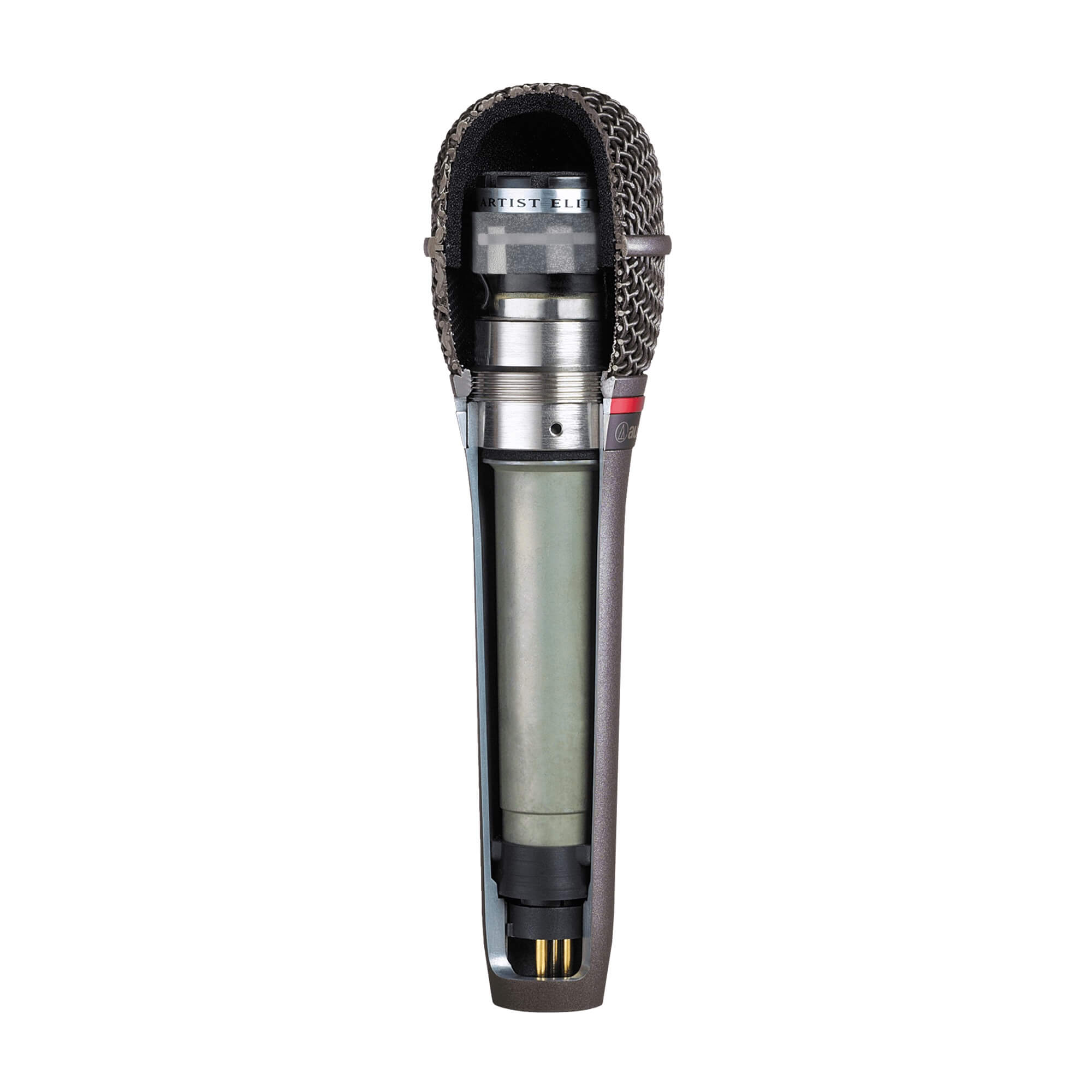 Audio-Technica AE6100 - Hypercardioid Dynamic Handheld Microphone, cutaway view