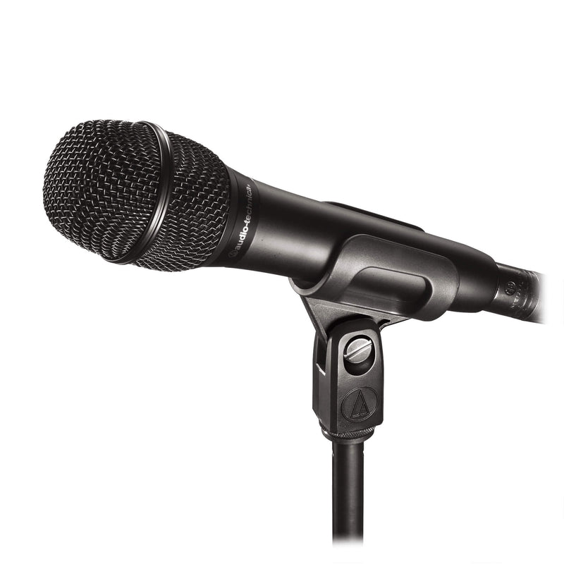 Audio-Technica AT2010 Cardioid Condenser Handheld Microphone with Quiet-Flex stand clamp