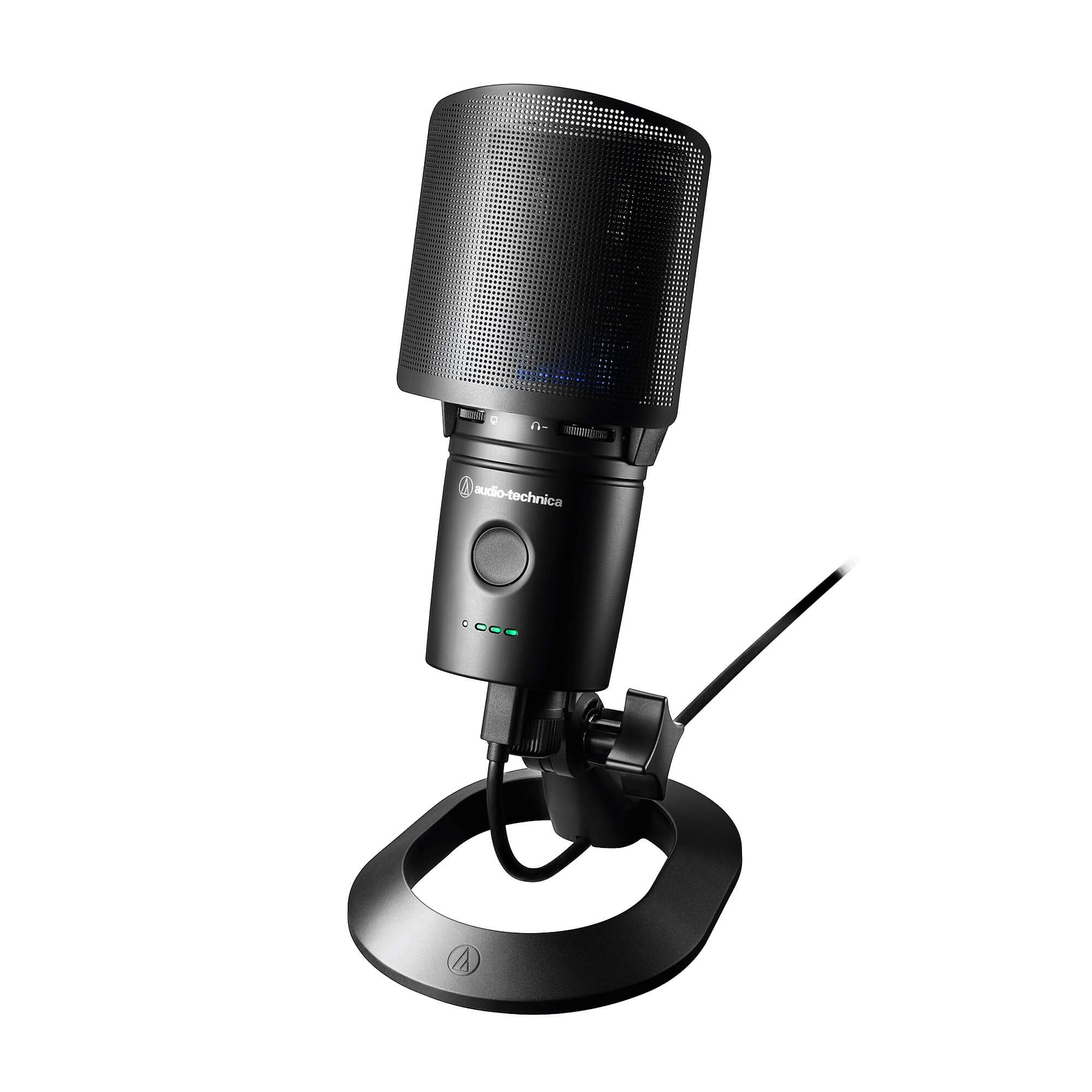 Audio-Technica AT2020USB-XP - Cardioid Condenser USB Microphone with custom desk stand and clip-on pop filter