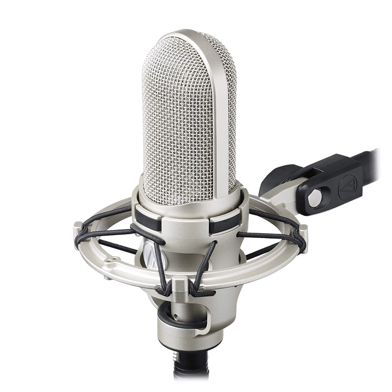 Audio-Technica AT4080 Phantom-powered Bidirectional Ribbon Microphone in custom shock mount