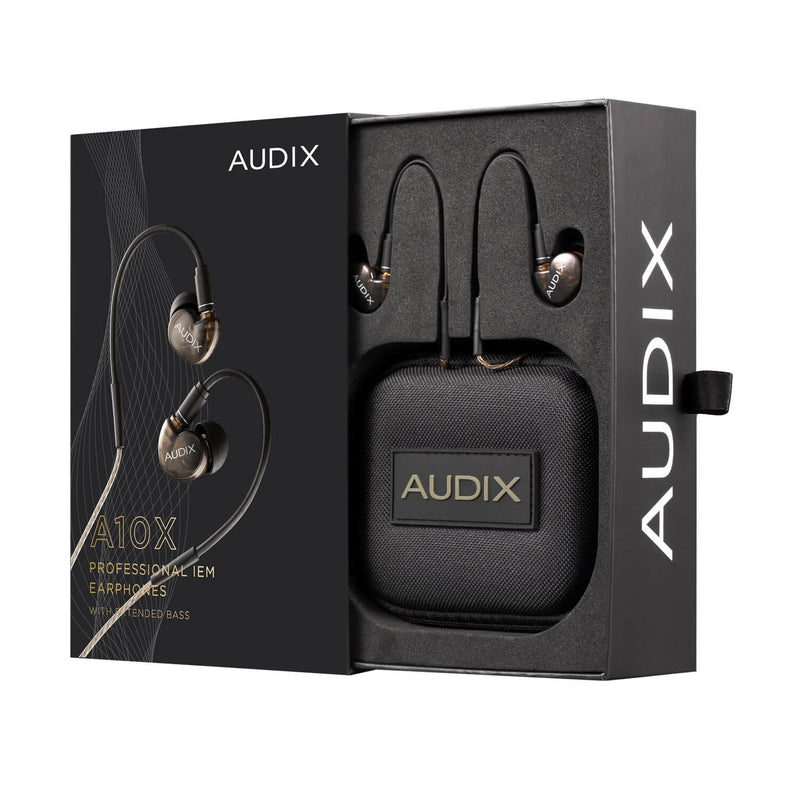 Audix A10X - Professional IEM Earphones with Extended Bass, box