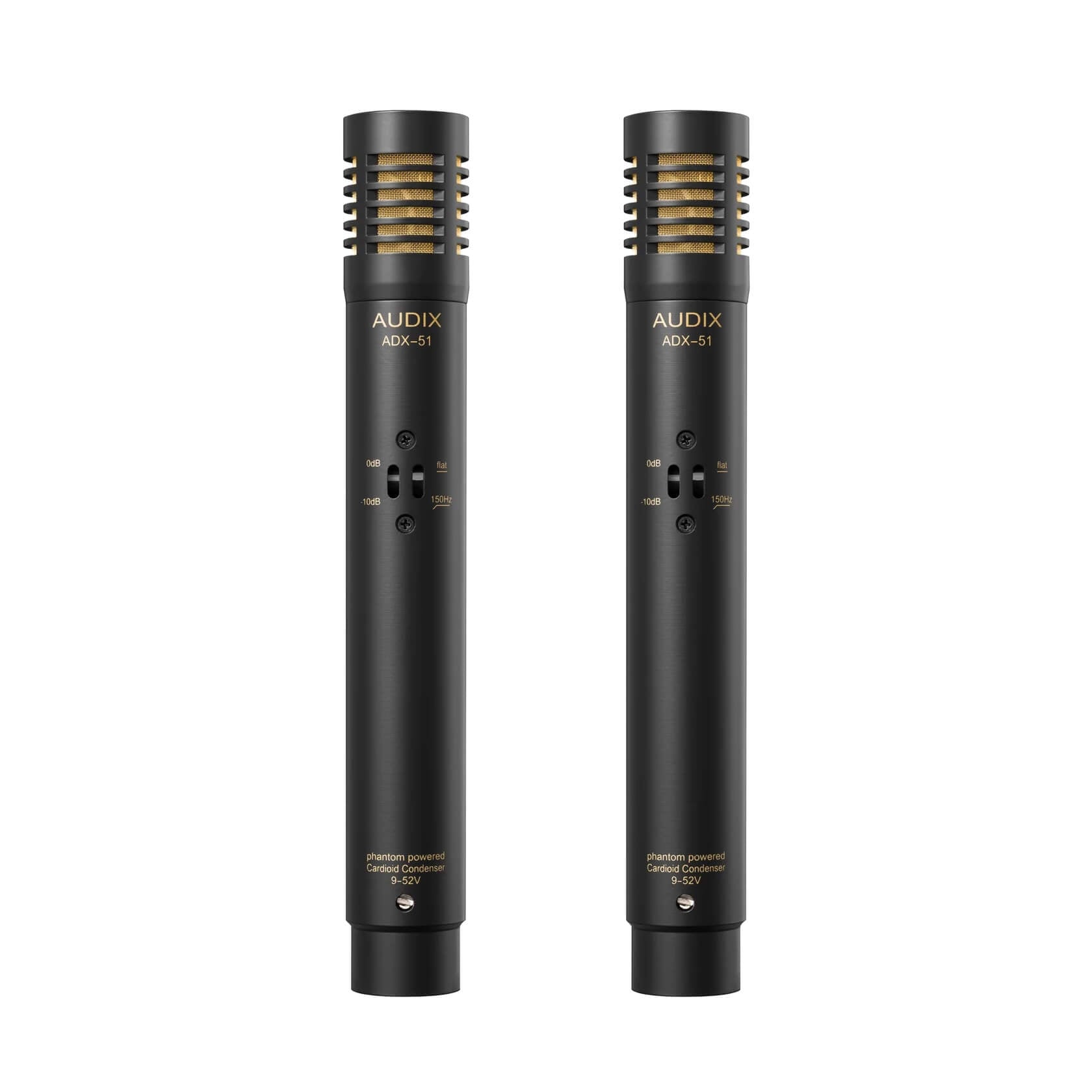 2x Audix ADX51 - Professional Electret Condenser Microphone with Pad and Roll-Off