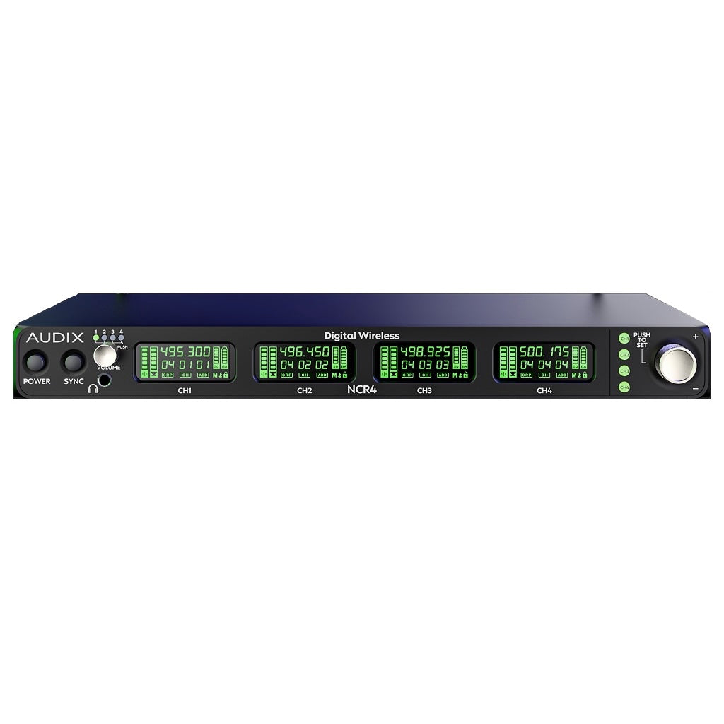 Audix Novacore NCR4 - 4-Channel Digital Wireless Receiver with Dante, front