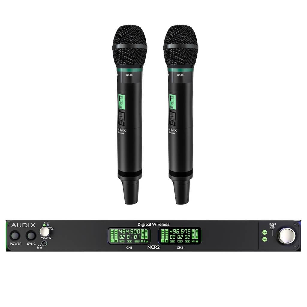 Audix Novacore NC2HEC - Dual Handheld Digital Wireless System with Dante