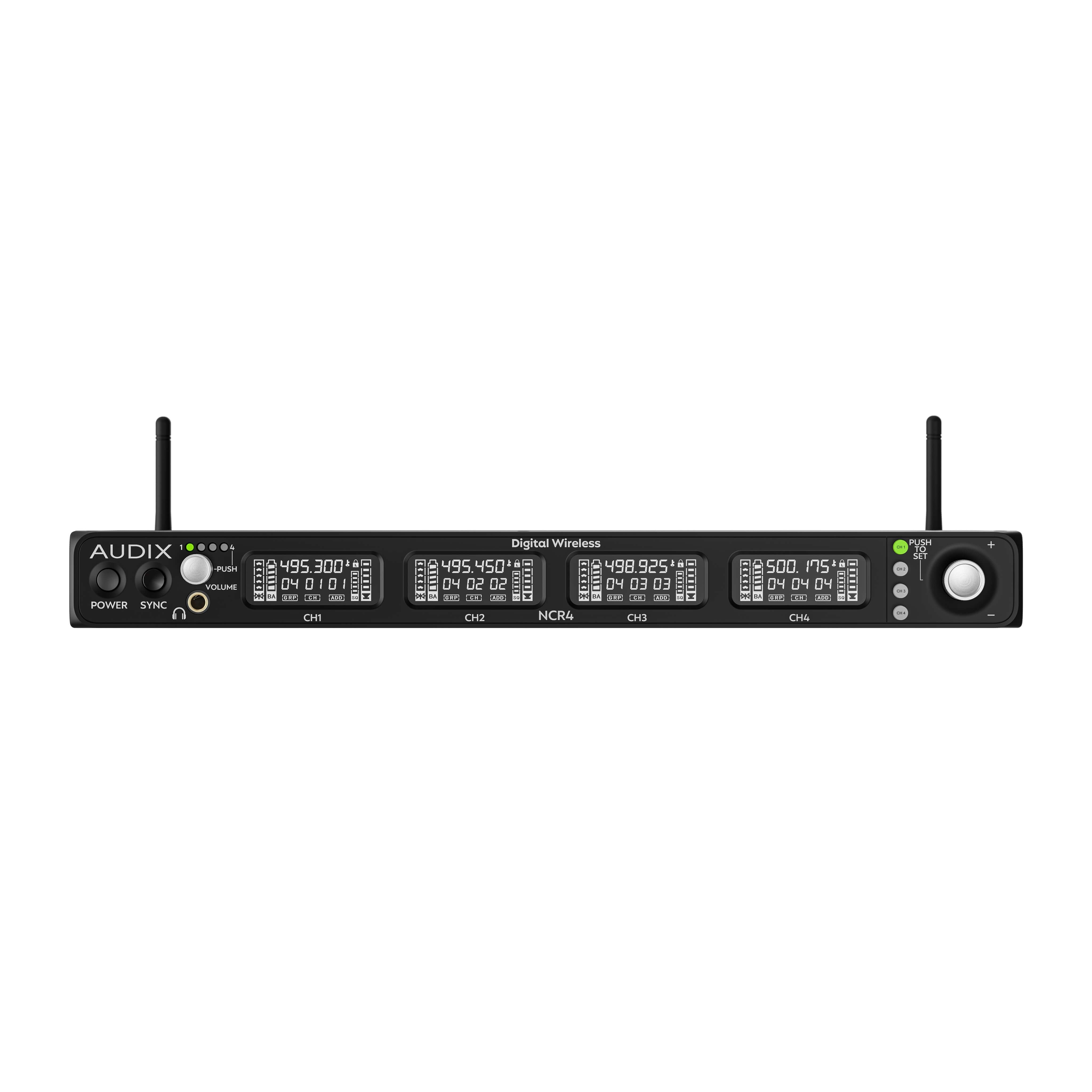 Audix Novacore NCR4 - 4-Channel Digital Wireless Receiver with Dante, front