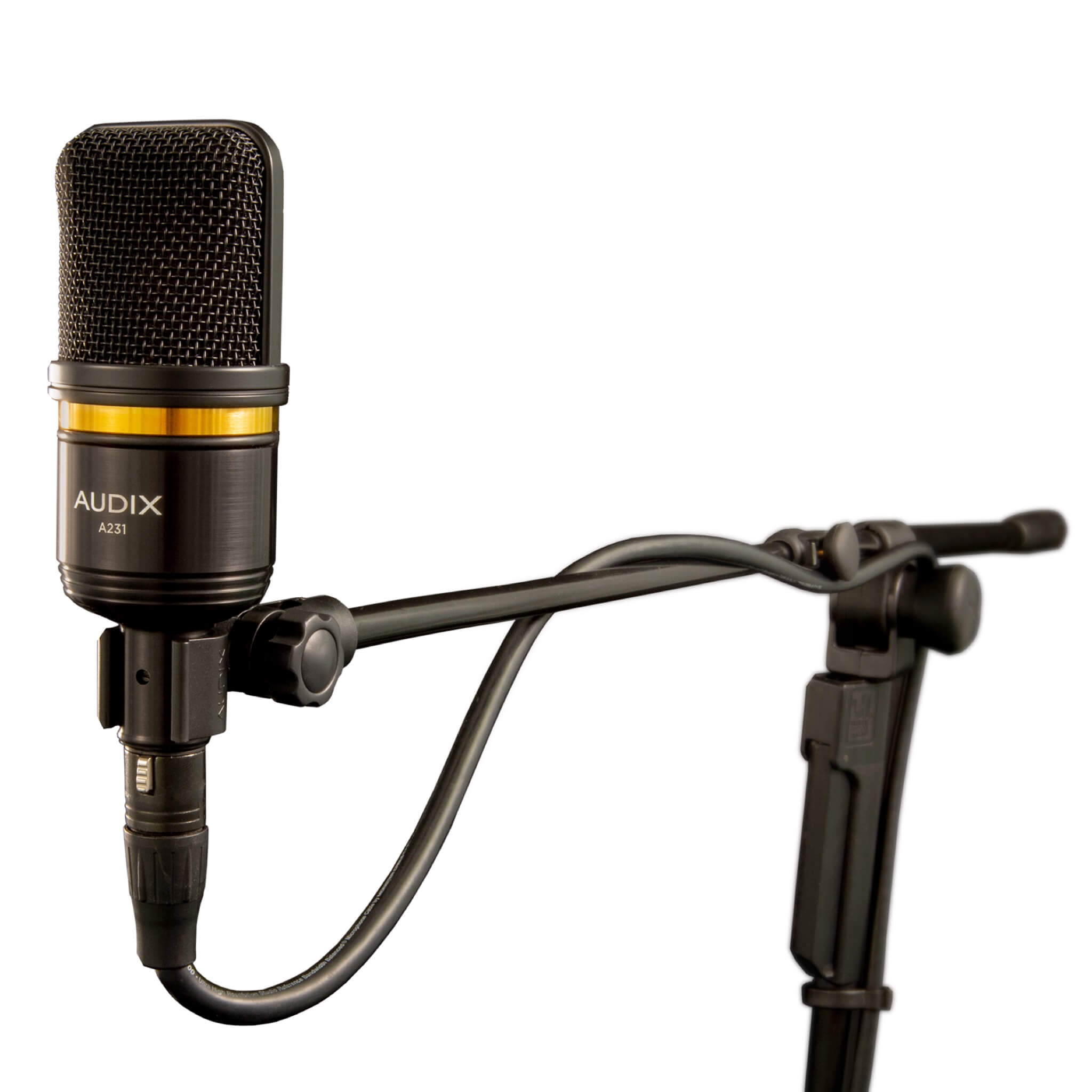 Audix A231 - Large Diaphragm Condenser Vocal Microphone, mounted on a boom