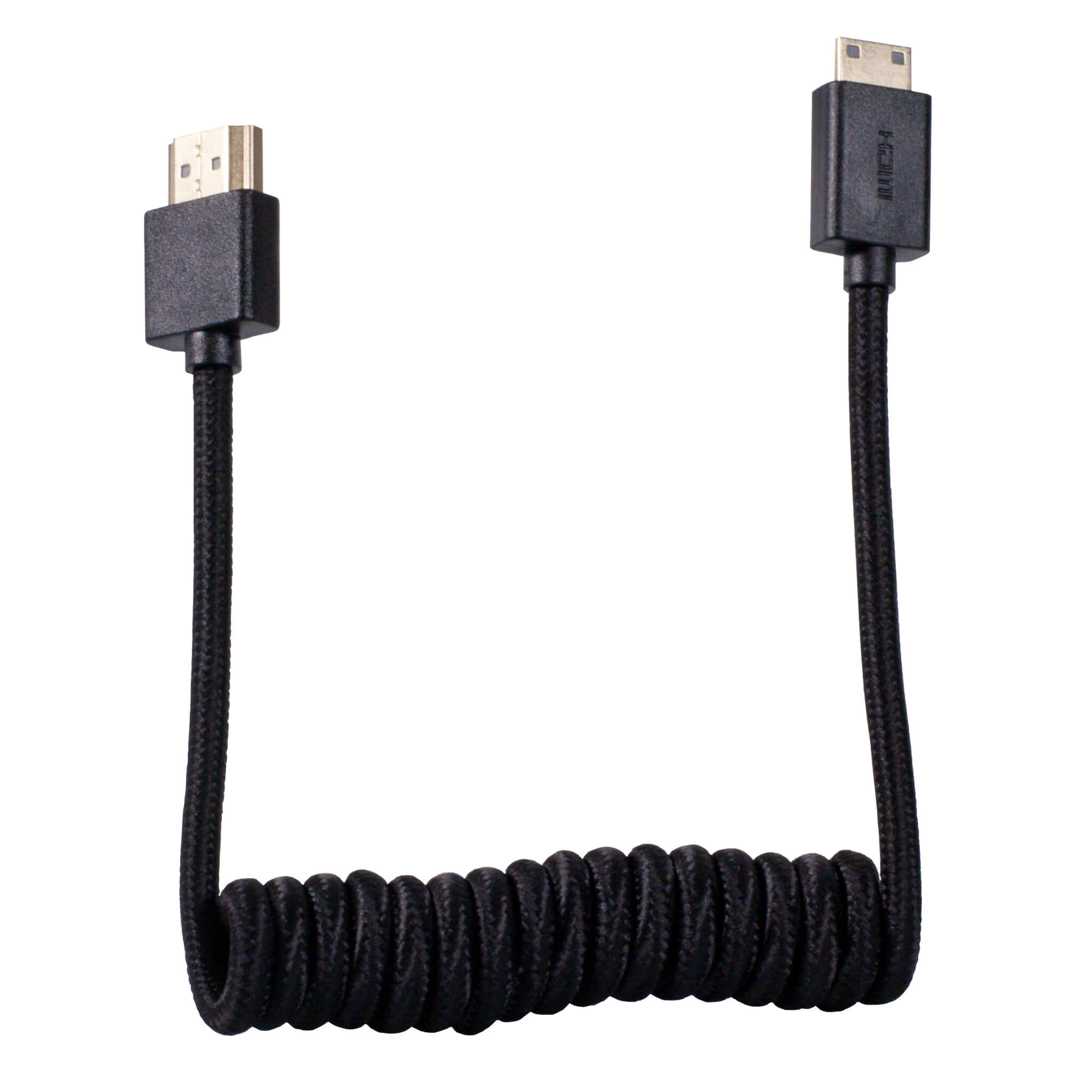 Blackhawk Cables - Mini HDMI to Full HDMI Coiled Cable, 12-24-inch