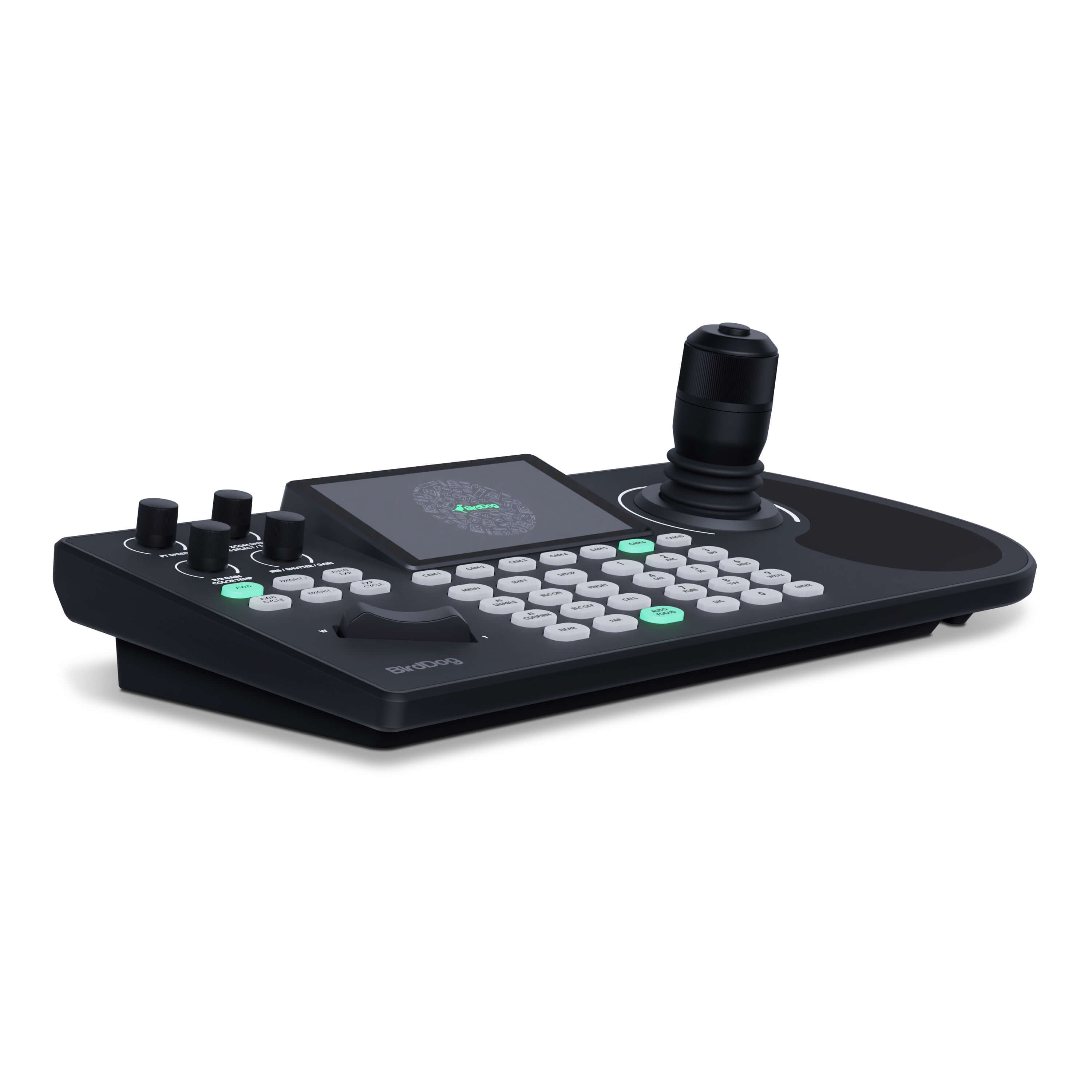 BirdDog KBD - PTZ Camera Joystick Controller with Integrated Screen, angle left
